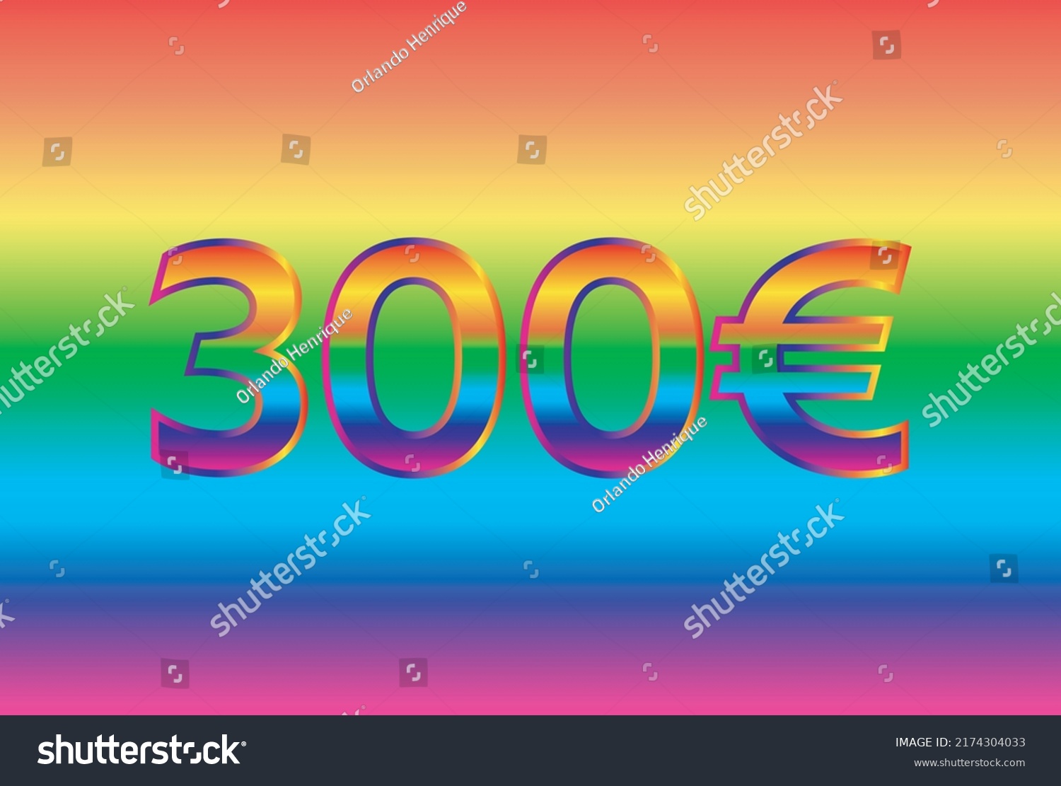 300-euro-gradient-300-euro-symbol-big-offer-royalty-free-stock-vector