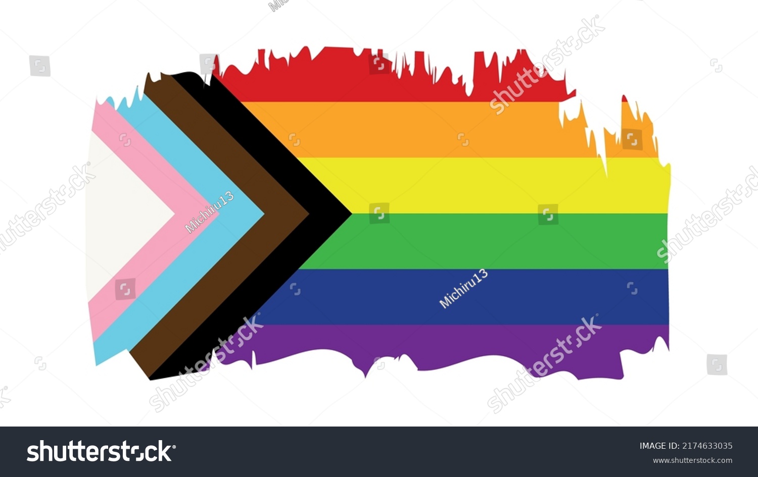 New Lgbtq Rights Pride Flag Progressive Pride Royalty Free Stock