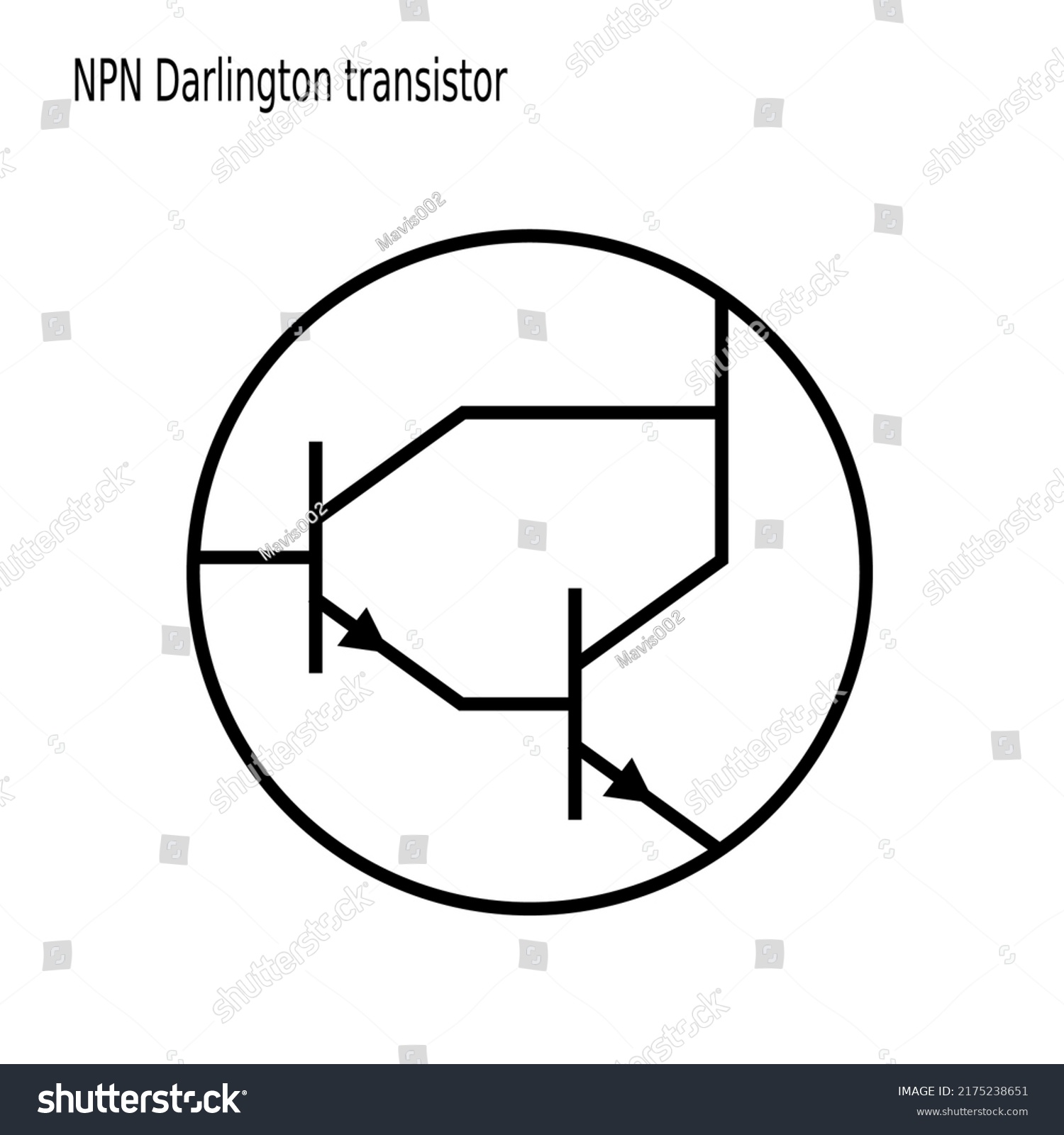 Npn Darlington Transistor Symbol Transistor Royalty Free Stock Vector Avopix Com