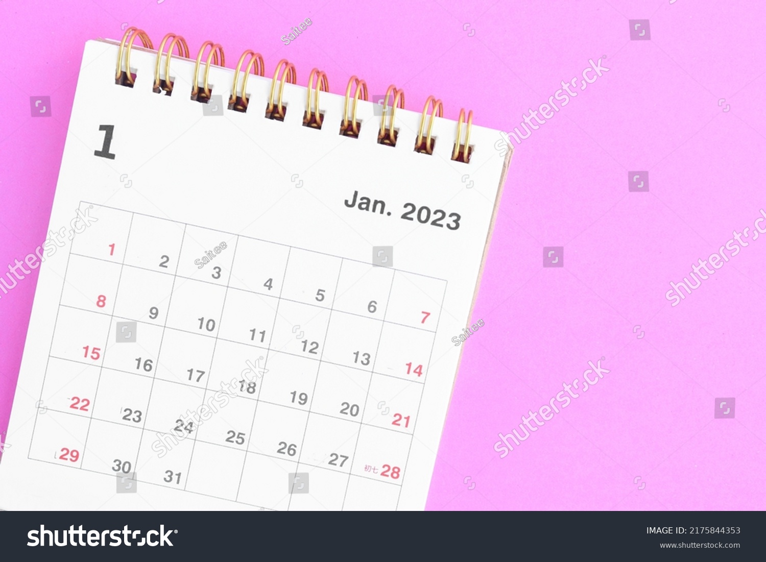 calendar January 2023 on a purple background #2175844353