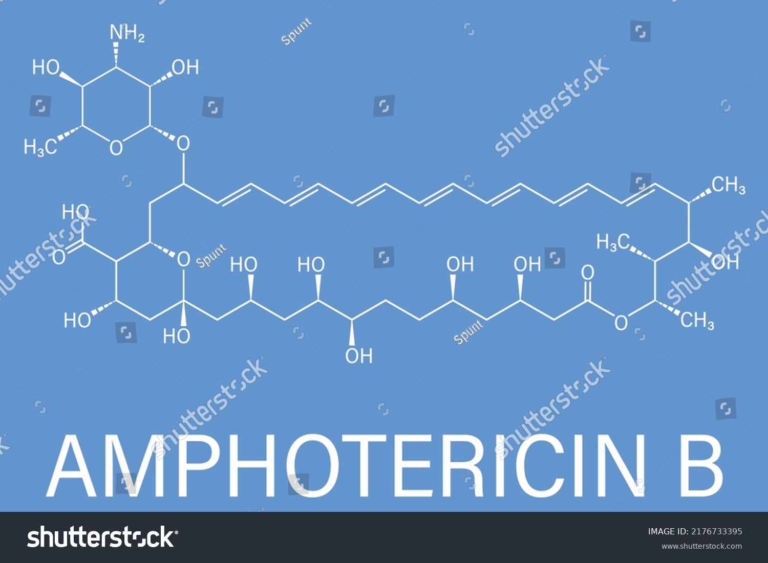 Skeletal Formula Of Amphotericin B Antifungal - Royalty Free Stock ...