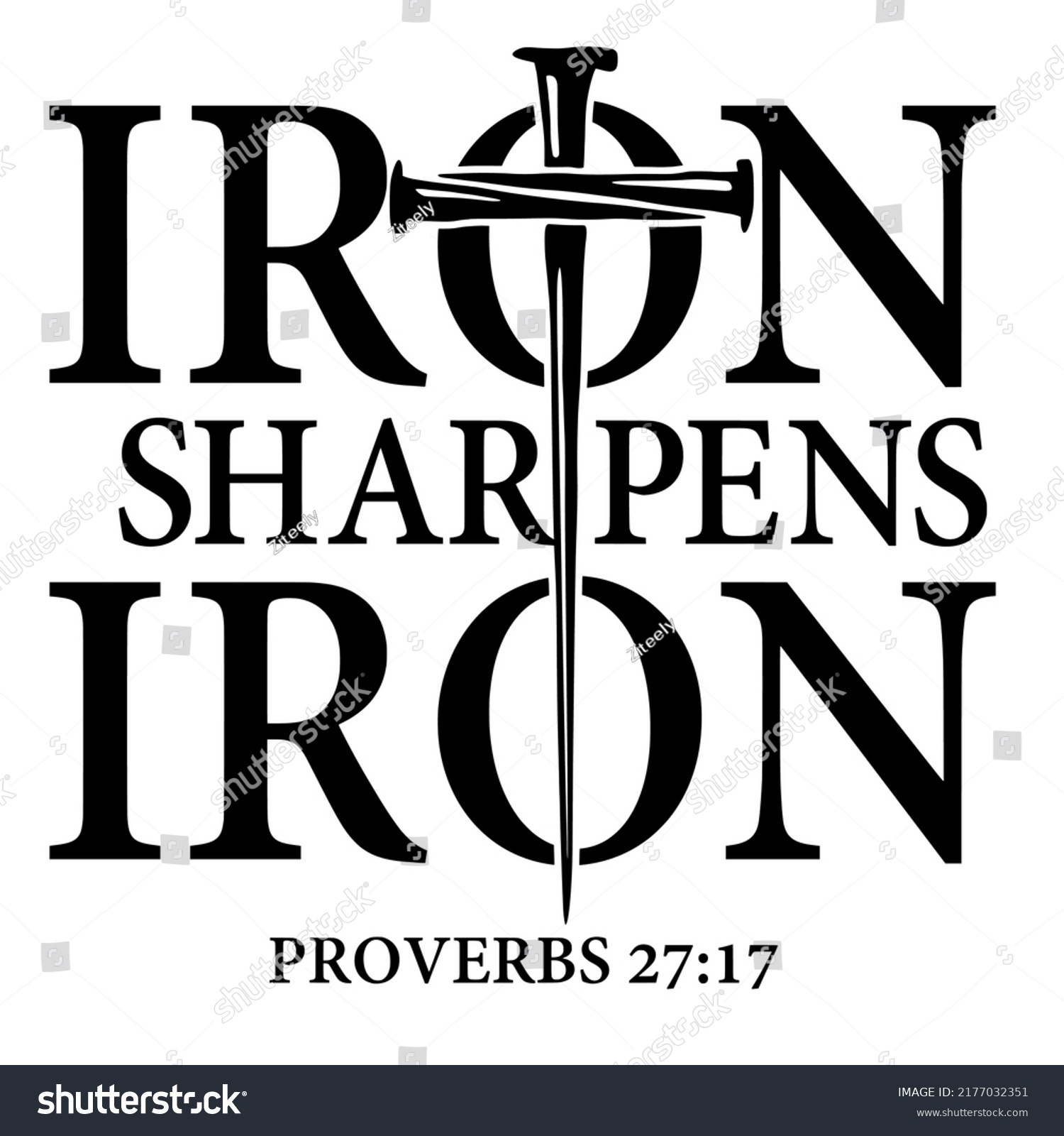 iron sharpens ironis a vector design for - Royalty Free Stock Vector ...