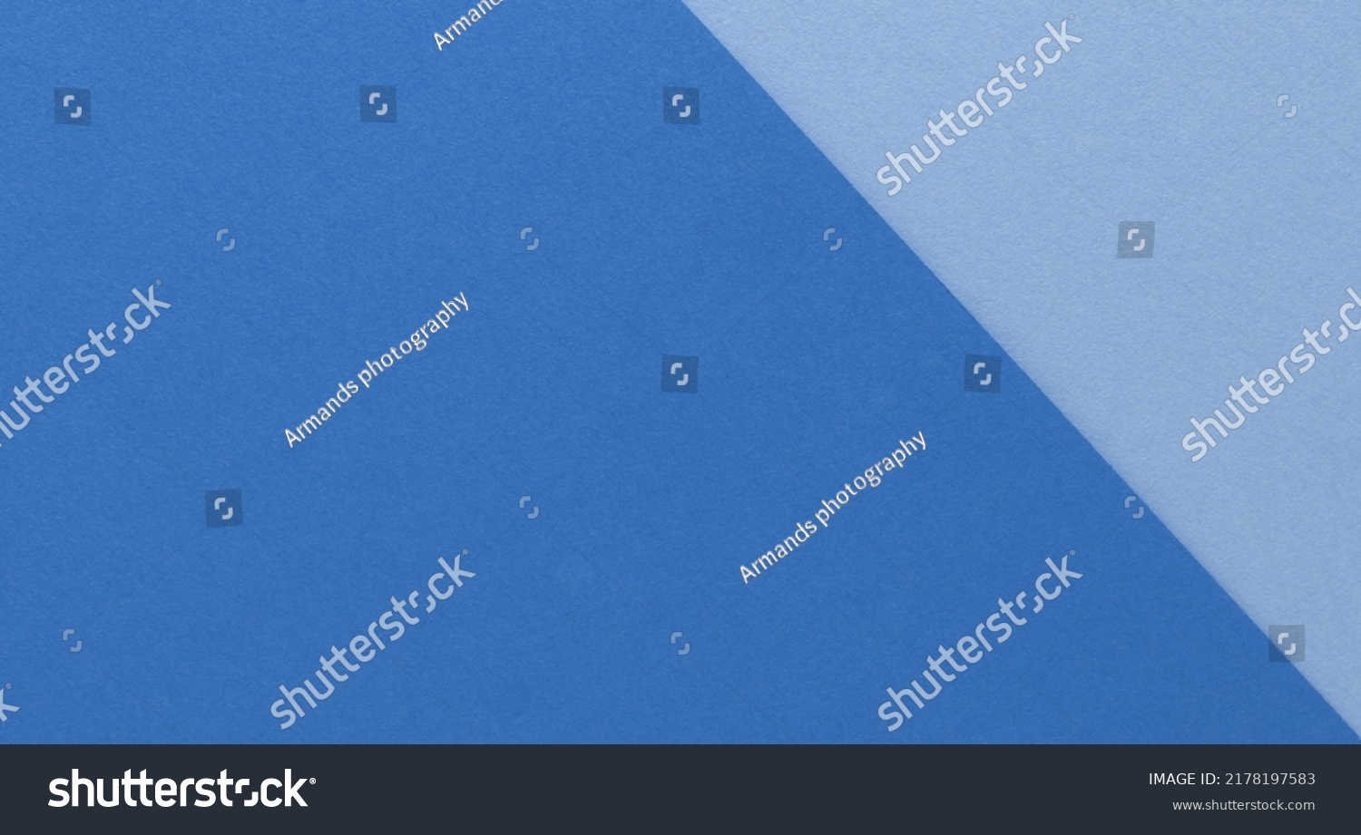 Two tone banner in blue tones. Paper texture background with blank space. #2178197583