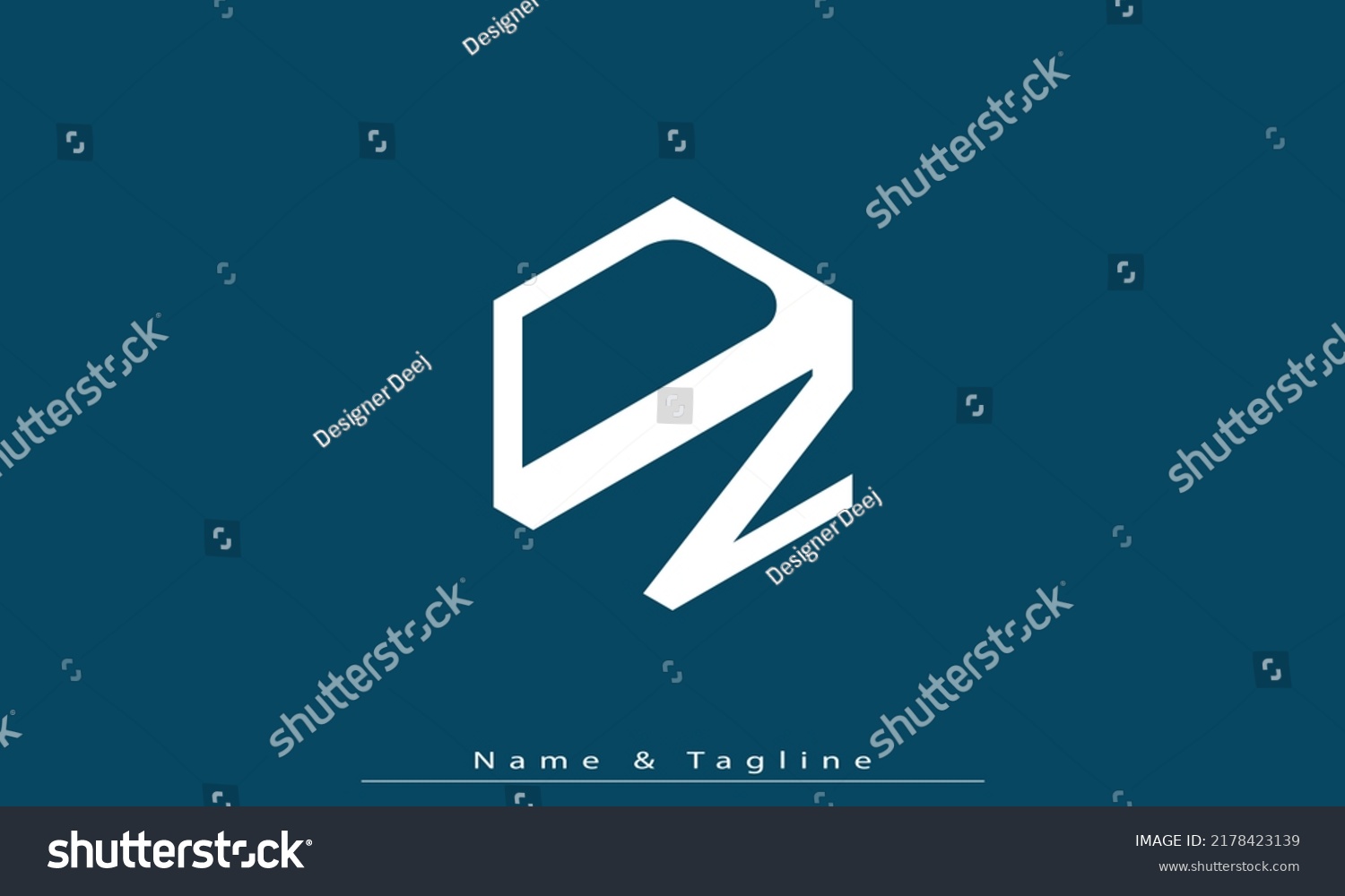 Alphabet Letters Initials Monogram Logo Dz Zd Royalty Free Stock