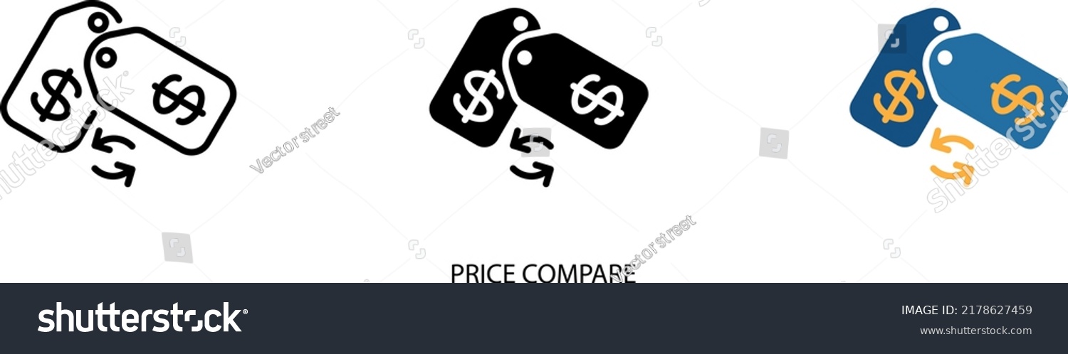 Price Compare Icon , vector illustration #2178627459