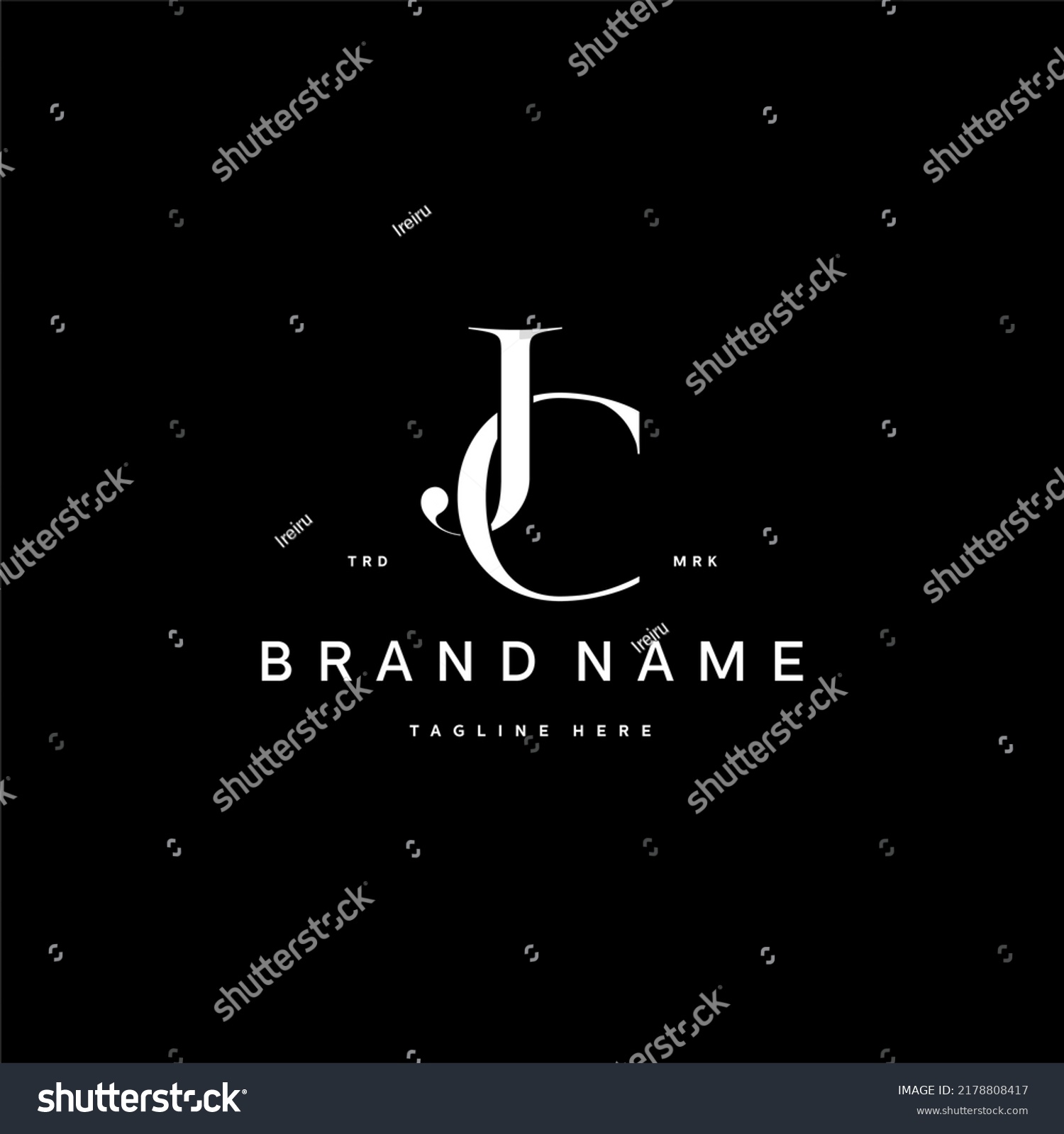 jc letters logo luxury monogram design vector - Royalty Free Stock ...