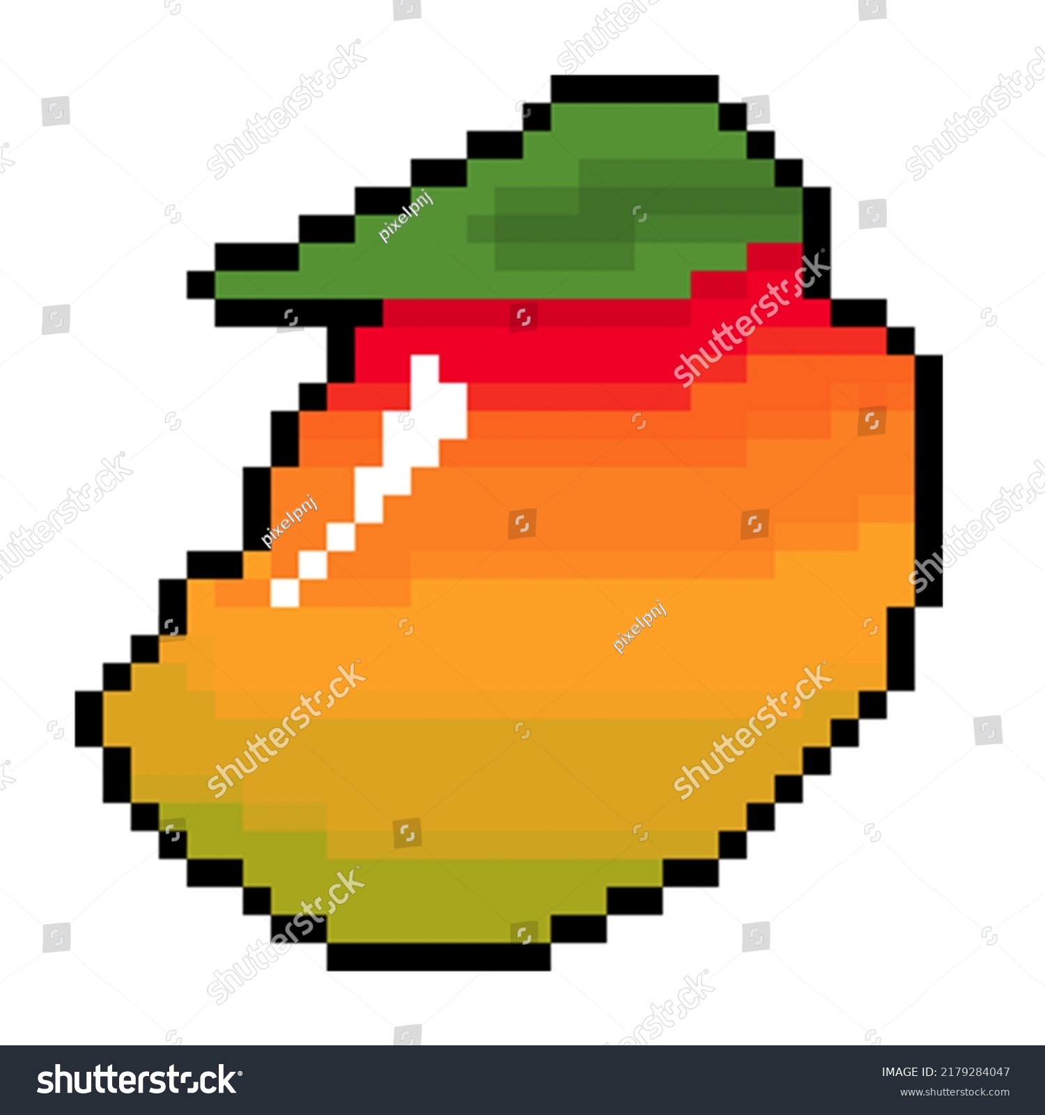 mango pixel art with 32 bit - Royalty Free Stock Vector 2179284047 ...