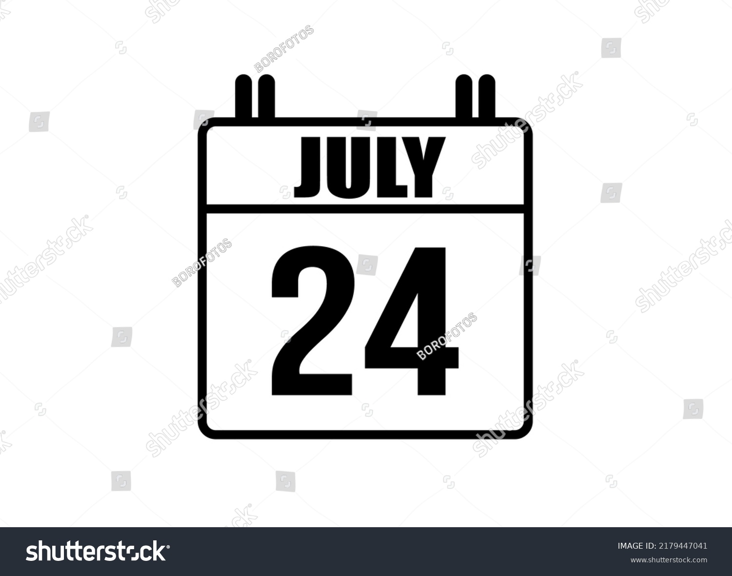 24 july calendar. Simple calendar page for the Royalty Free Stock