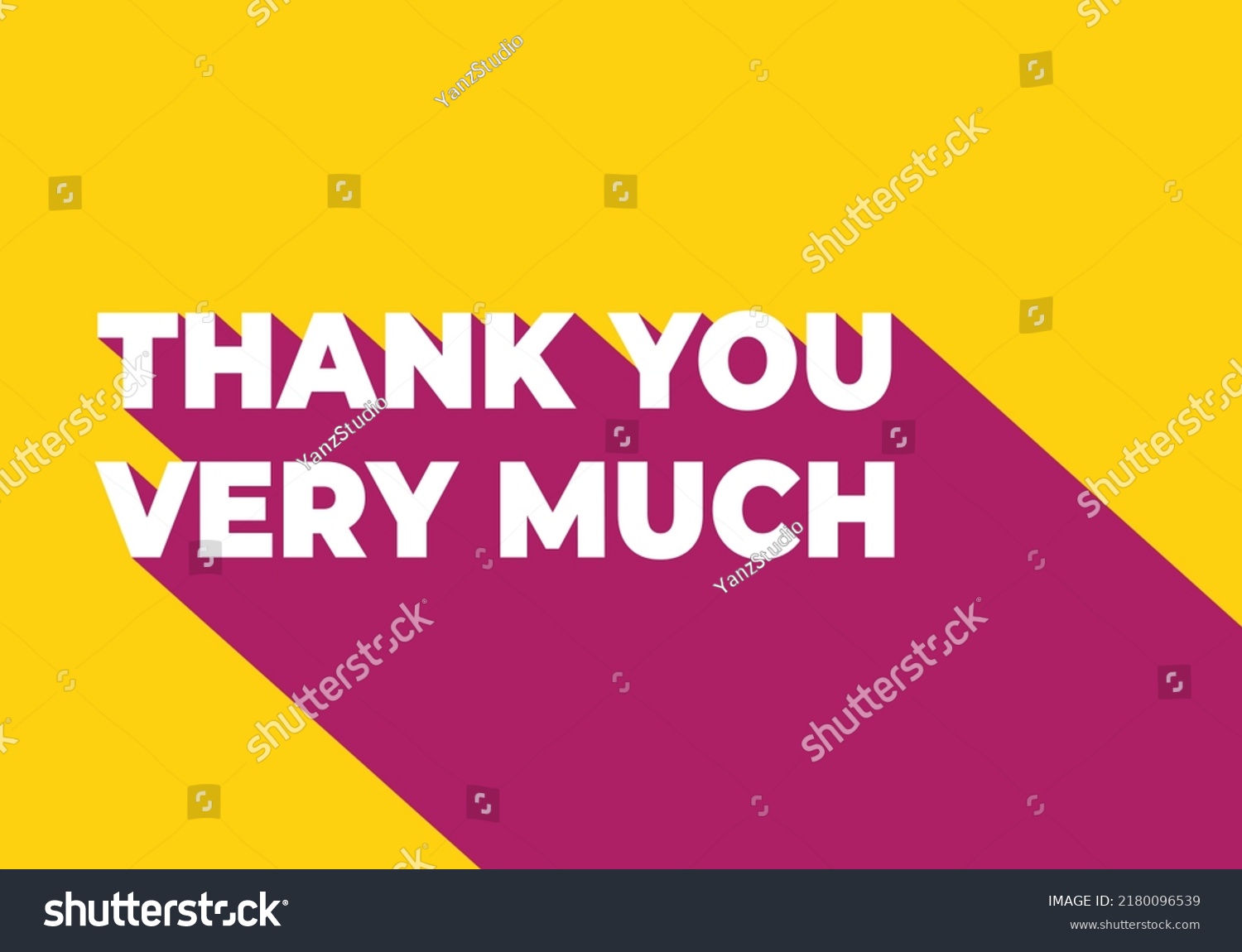 THANK YOU VERY MUCH. Text with long shadow. - Royalty Free Stock Vector ...