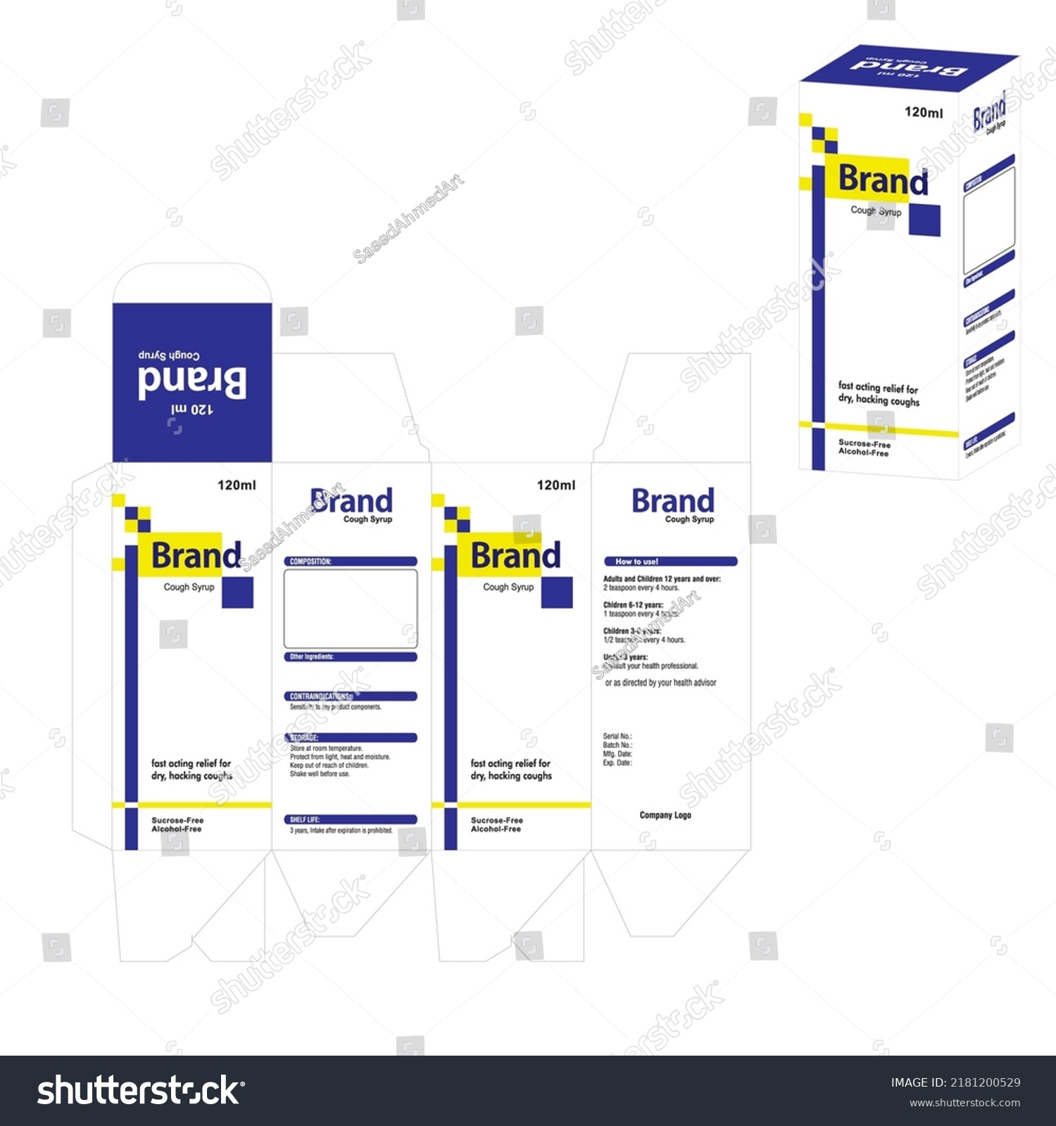 cough syrup packaging cough syrup d Box - Royalty Free Stock Vector ...