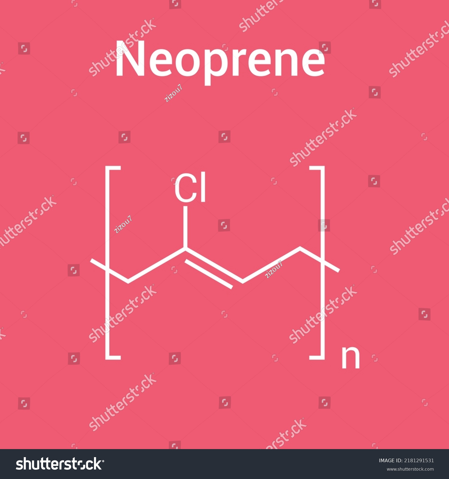 the chemical structure of Neoprene #2181291531