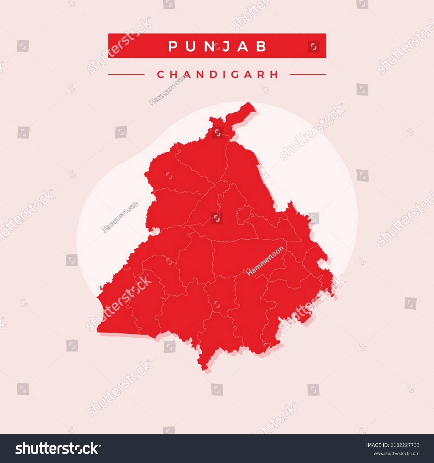 National map of Punjab, Punjab map vector, - Royalty Free Stock Vector ...