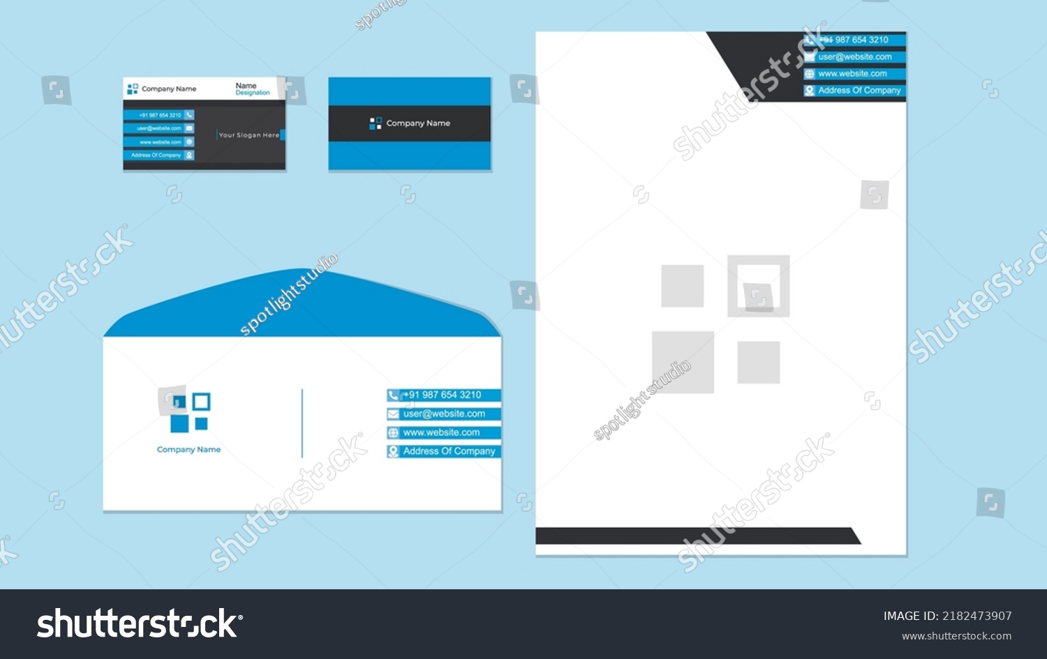 stationary branding template, envelope business - Royalty Free Stock ...