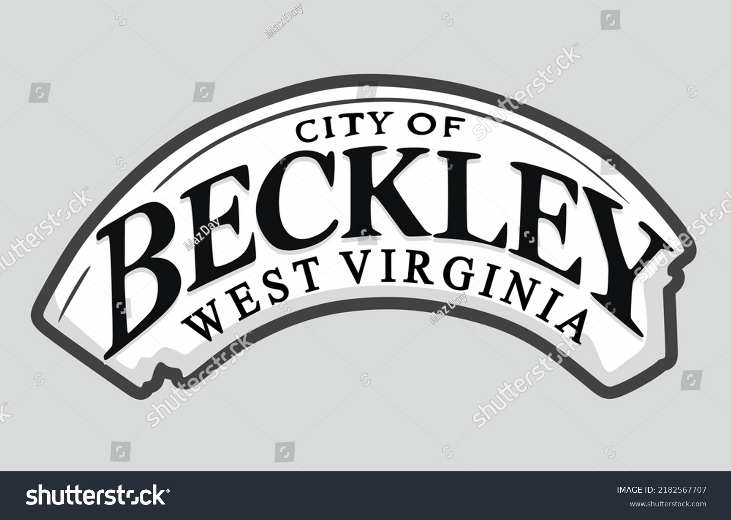 Beckley West Virginia with white background - Royalty Free Stock Vector ...