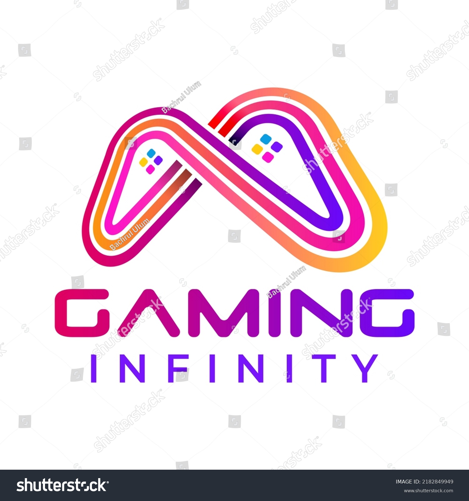 Infinity game Logo. Console logo vector design #2182849949