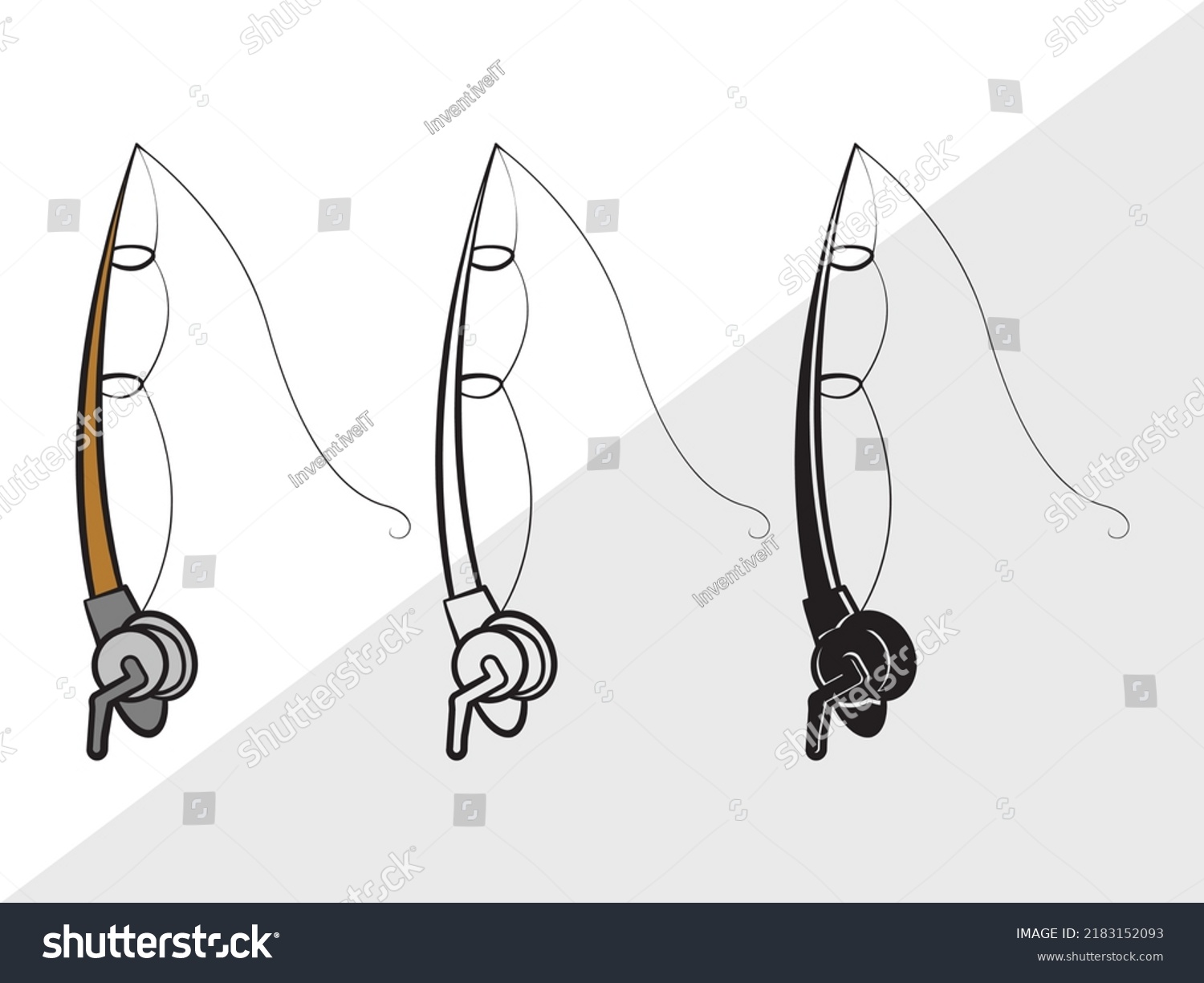 Fishing Rod SVG Printable Vector Illustration - Royalty Free Stock ...