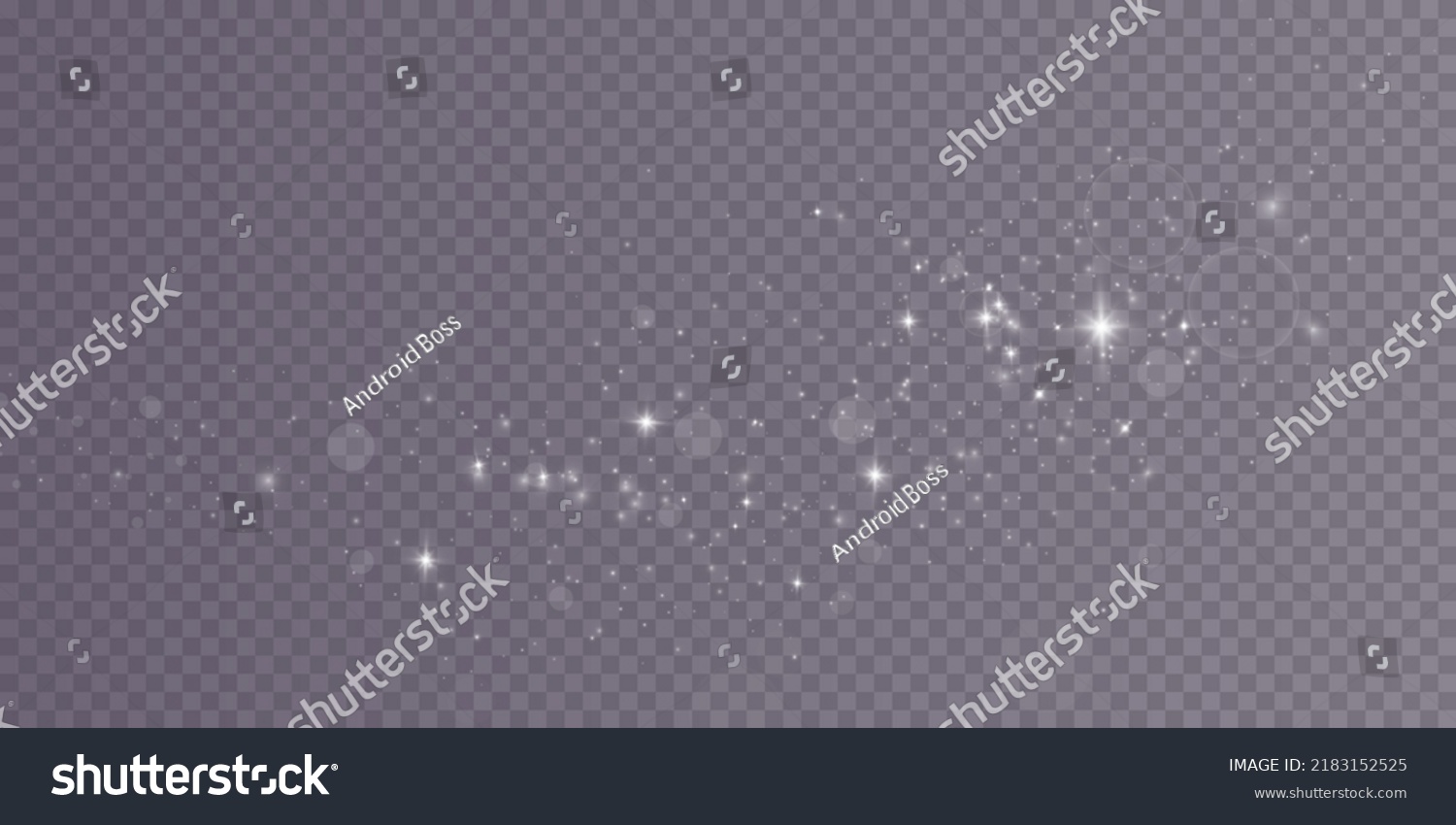 White png dust light. Bokeh light lights effect background. Christmas background of shining dust Christmas glowing light bokeh confetti and spark overlay texture for your design.
 #2183152525