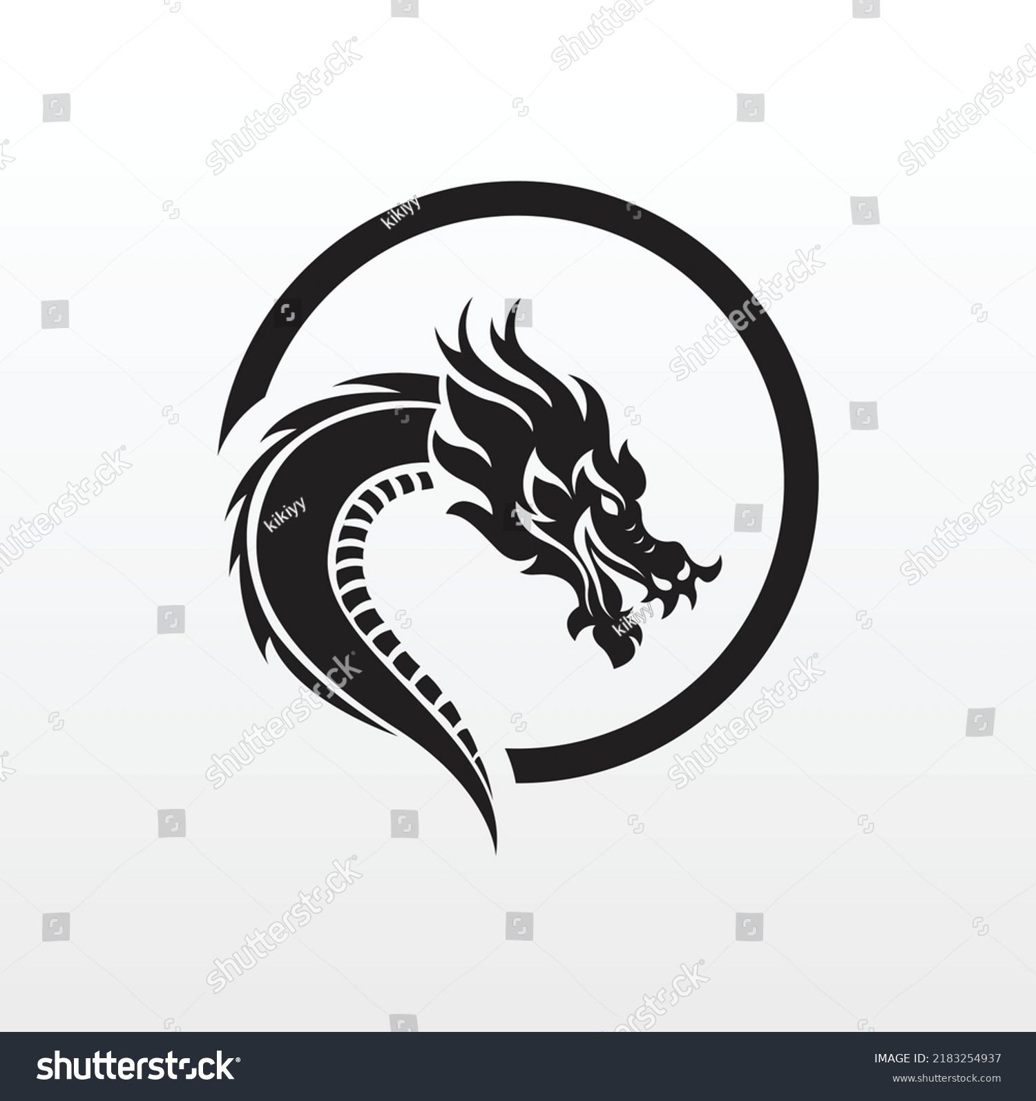 Dragon Vector Dragon Head Dragon Icon Royalty Free Stock Vector 2183254937 5299