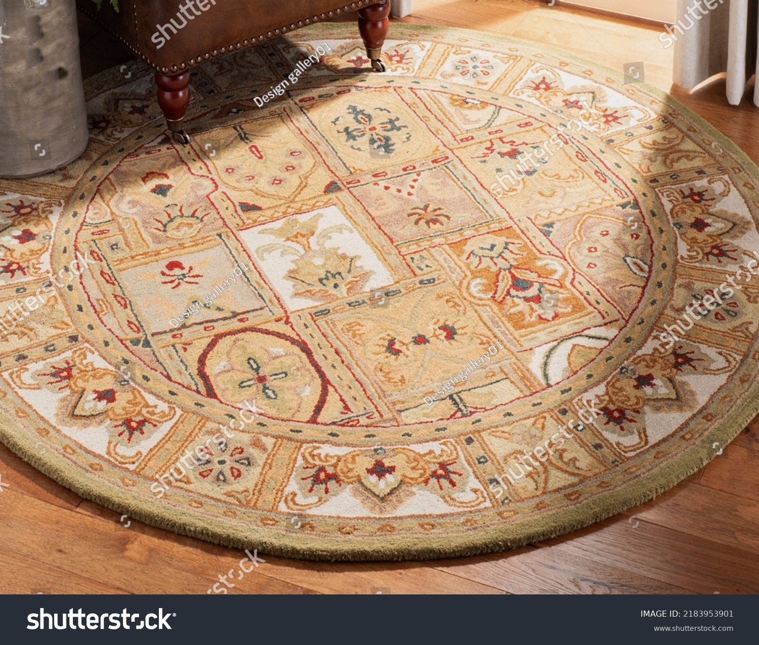 Traditional woven oriental wool area rug. #2183953901