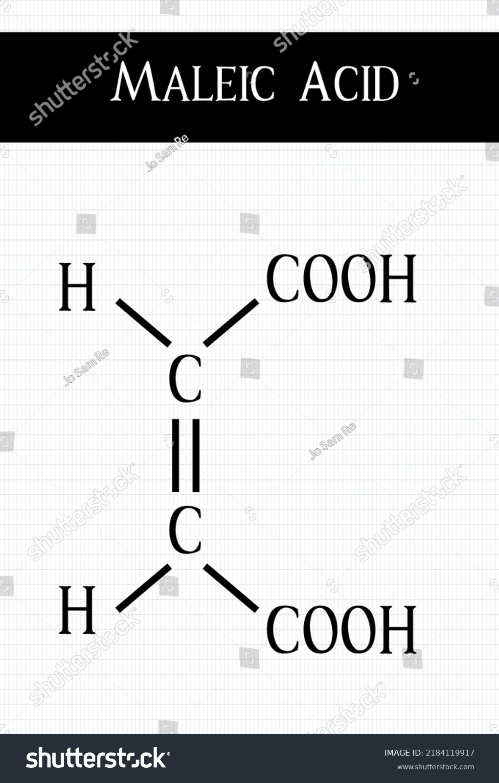 Chemical Structure Of Maleic Acid Royalty Free Stock Vector