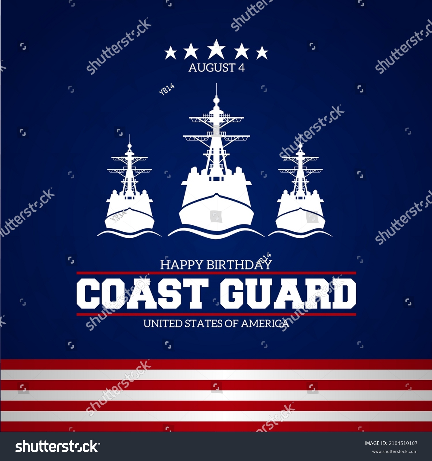 Happy birthday United States Coast Guard theme - Royalty Free Stock ...