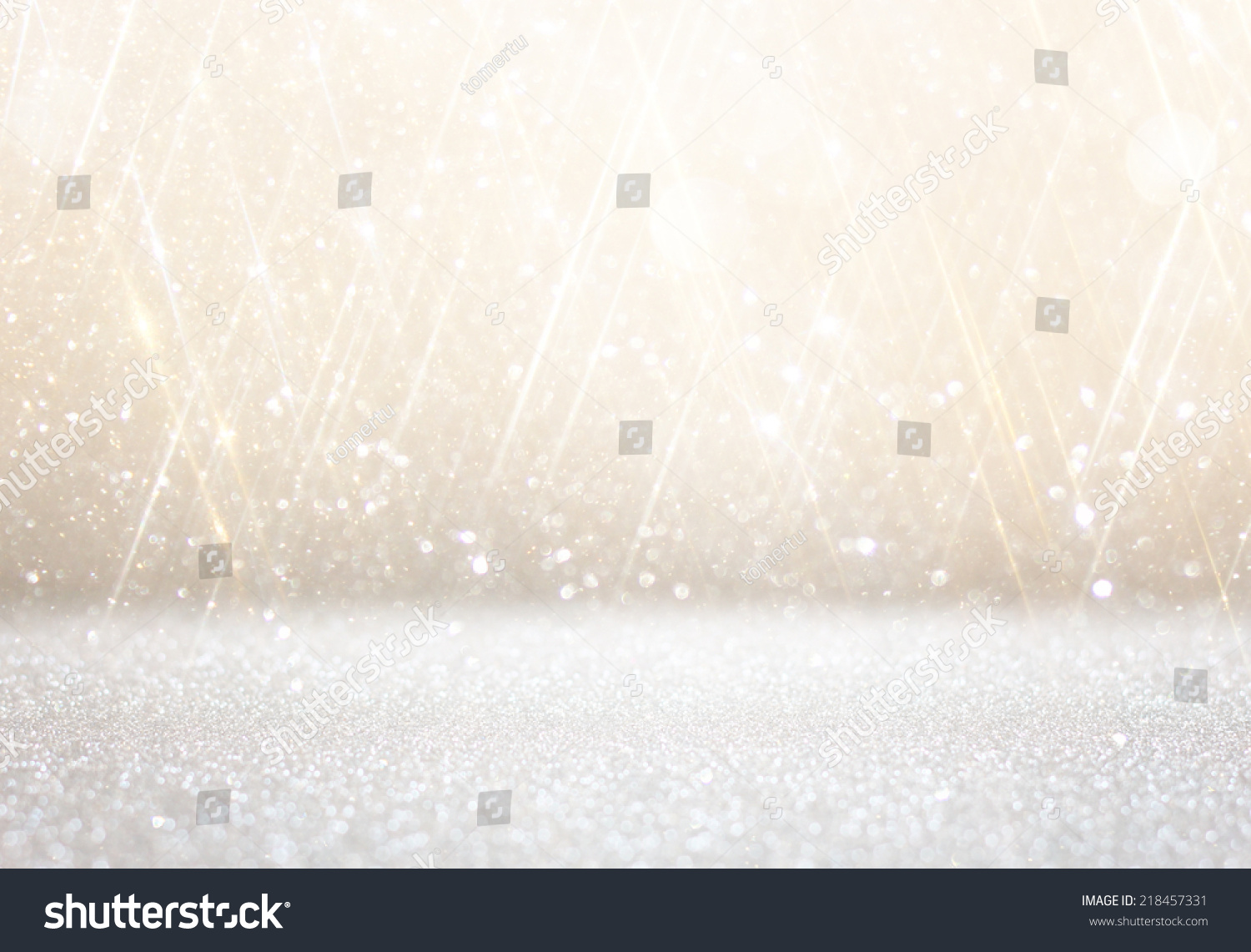 white and silver abstract bokeh lights. defocused background  #218457331