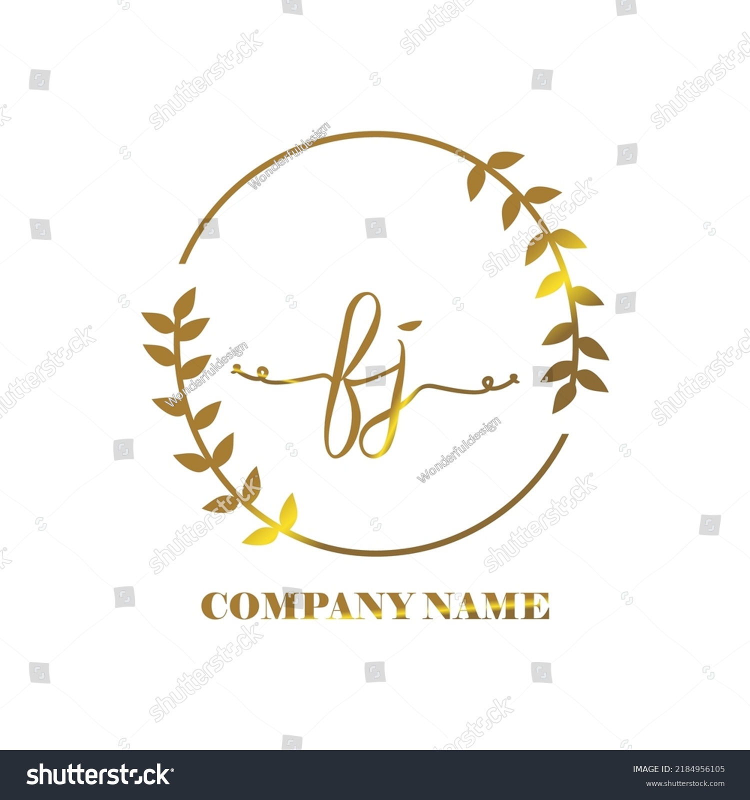 initial FJ logo vector handwriting signature - Royalty Free Stock ...