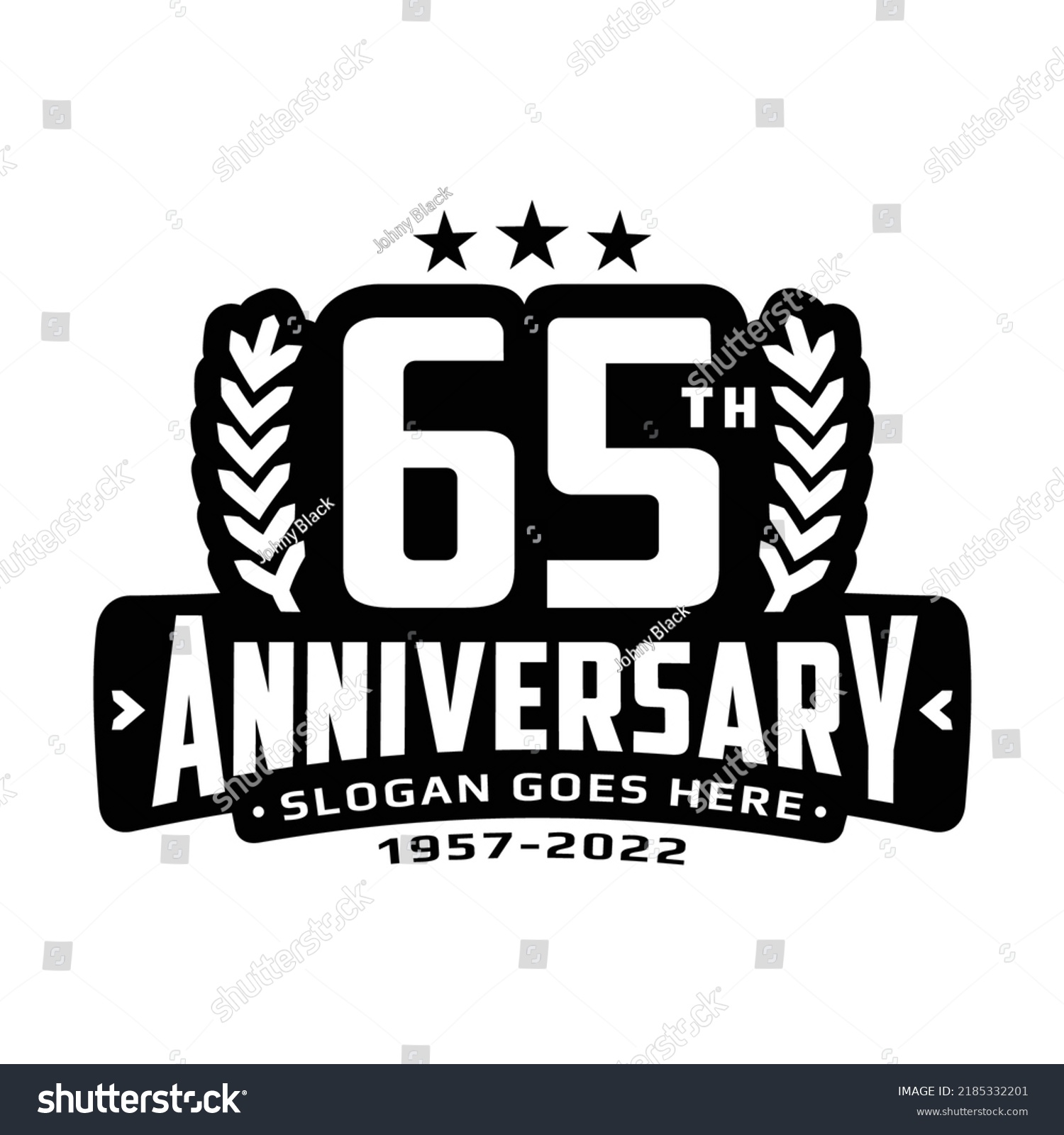 65 years anniversary logo design template. 65th - Royalty Free Stock ...