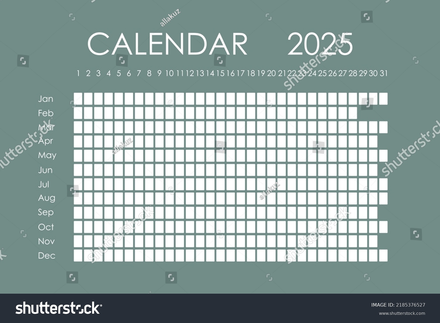 2025 calendar planner. Сorporate design week. Royalty Free Stock