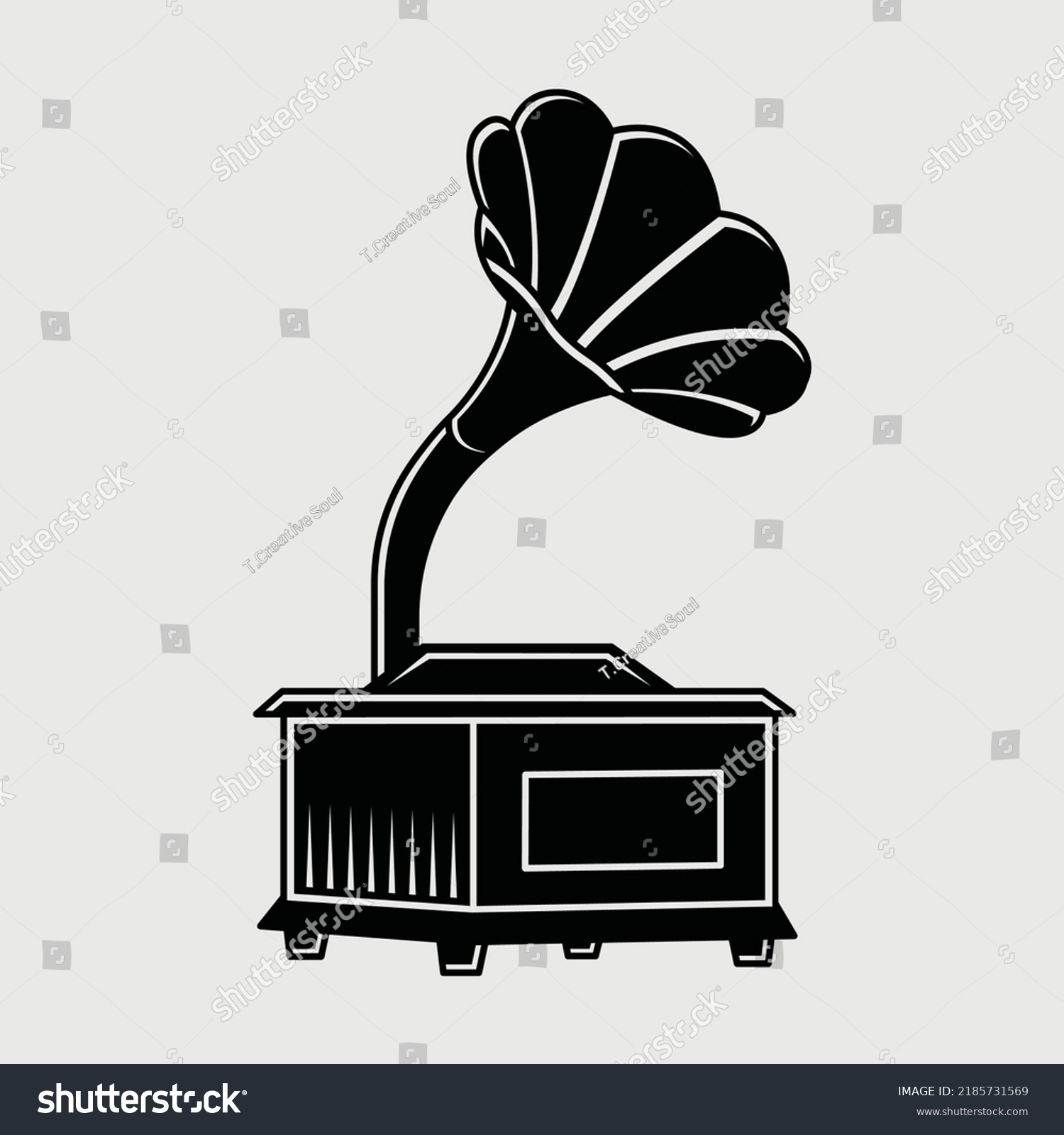Phonograph SVG Printable Vector Design, - Royalty Free Stock Vector 2185731569 - Avopix.com