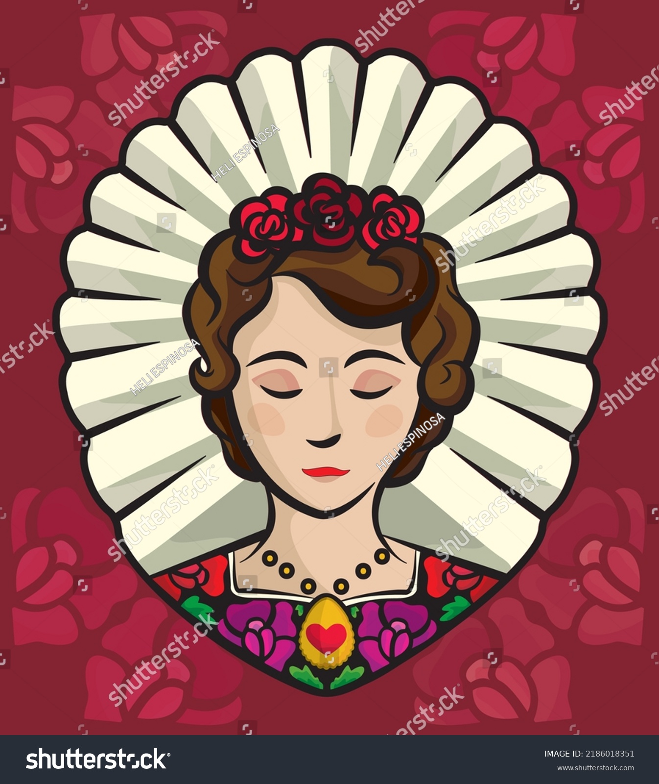 Oaxaca, Mexico icon - logo woman in traditional - Royalty Free Stock ...