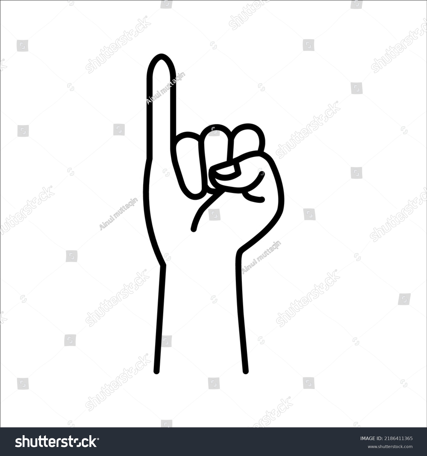 Pinky Swear Or Pinky Promise Icon Vector Royalty Free Stock Vector 2186411365 