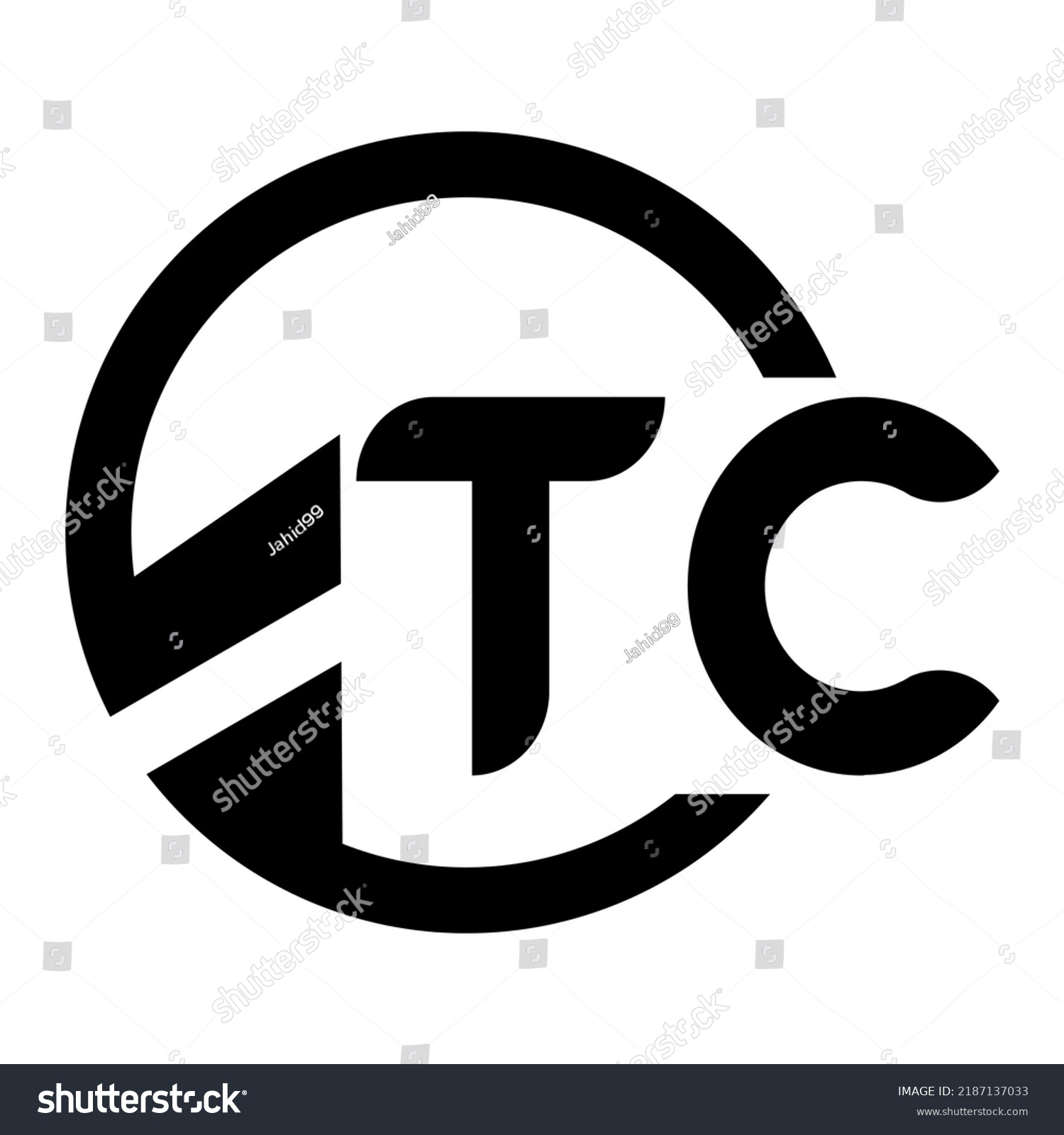 TC letter logo design on Black background. - Royalty Free Stock Vector ...