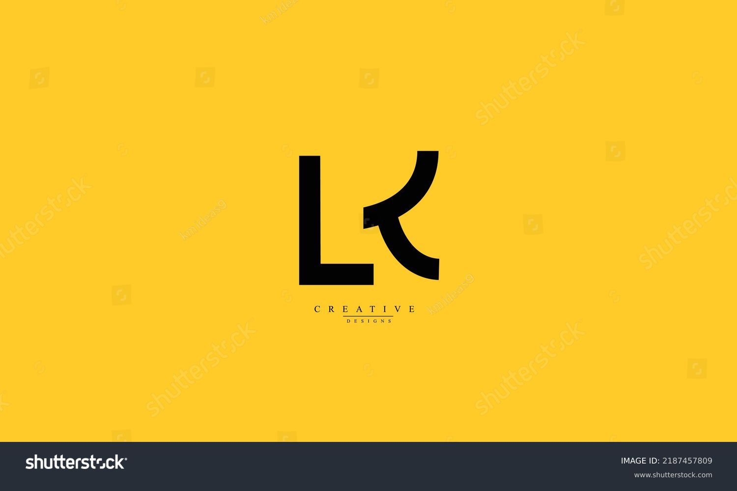 Alphabet Letters Initials Monogram Logo LK KL L - Royalty Free Stock ...