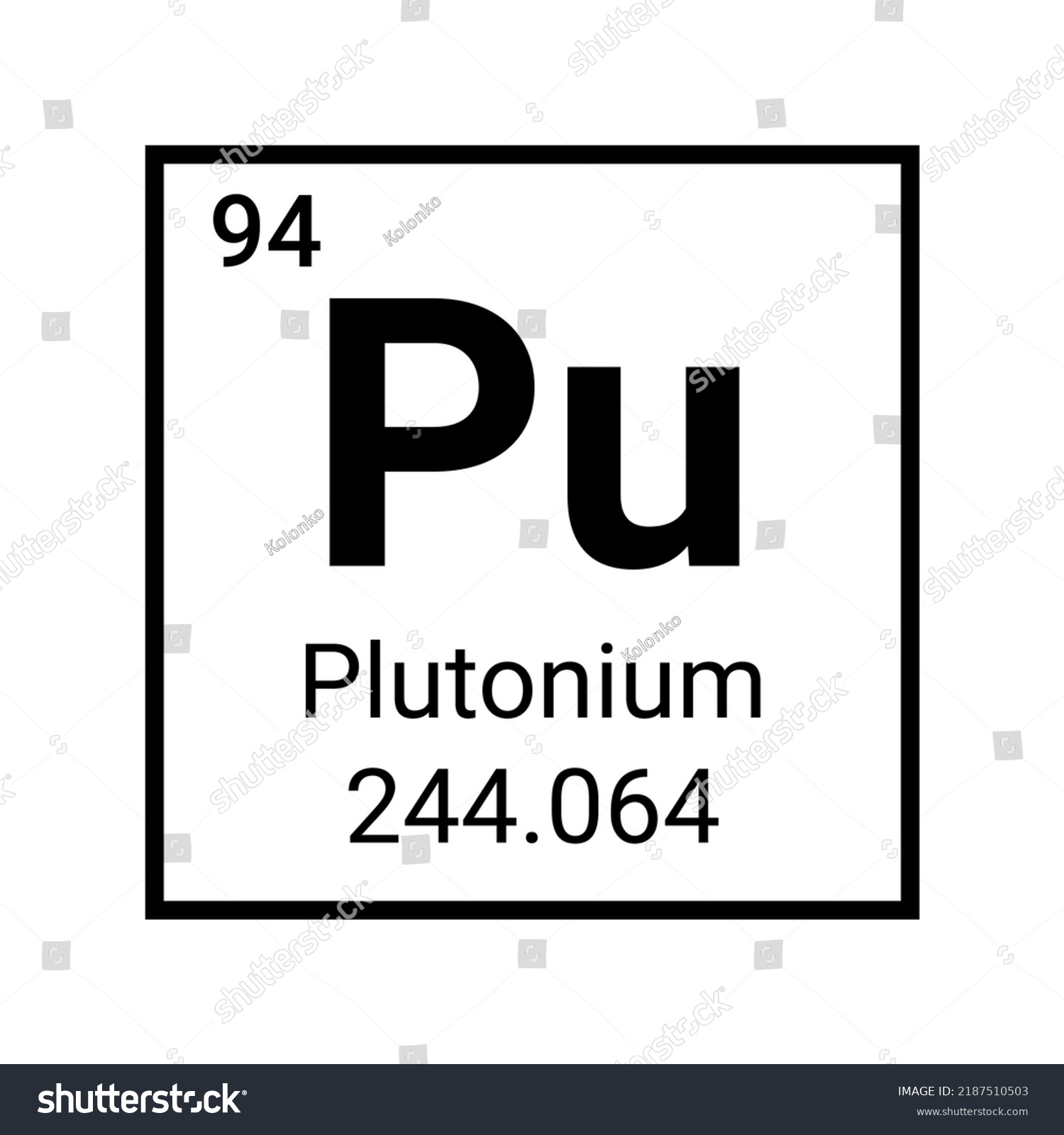 Plutonium chemical element symbol icon. Atom - Royalty Free Stock ...