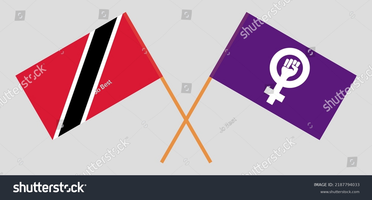 Crossed Flags Of Trinidad And Tobago And Royalty Free Stock Vector 2187794033 7796