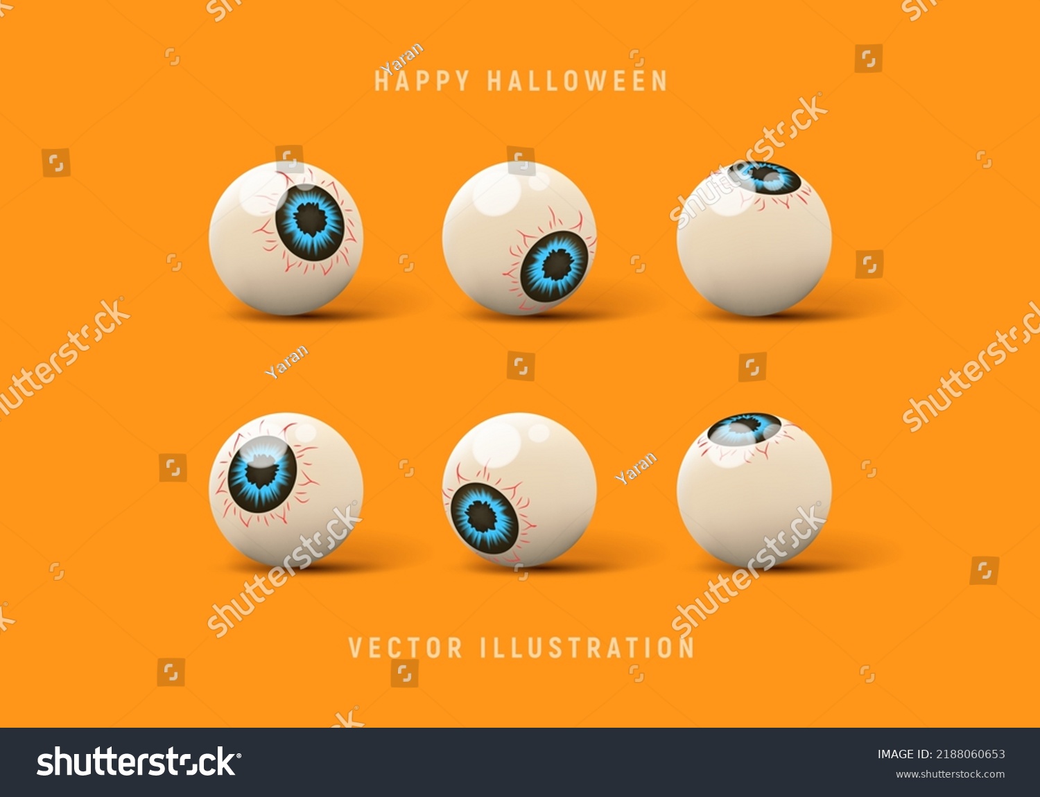 Set of 3d candy eyes for Halloween decoration. - Royalty Free Stock ...