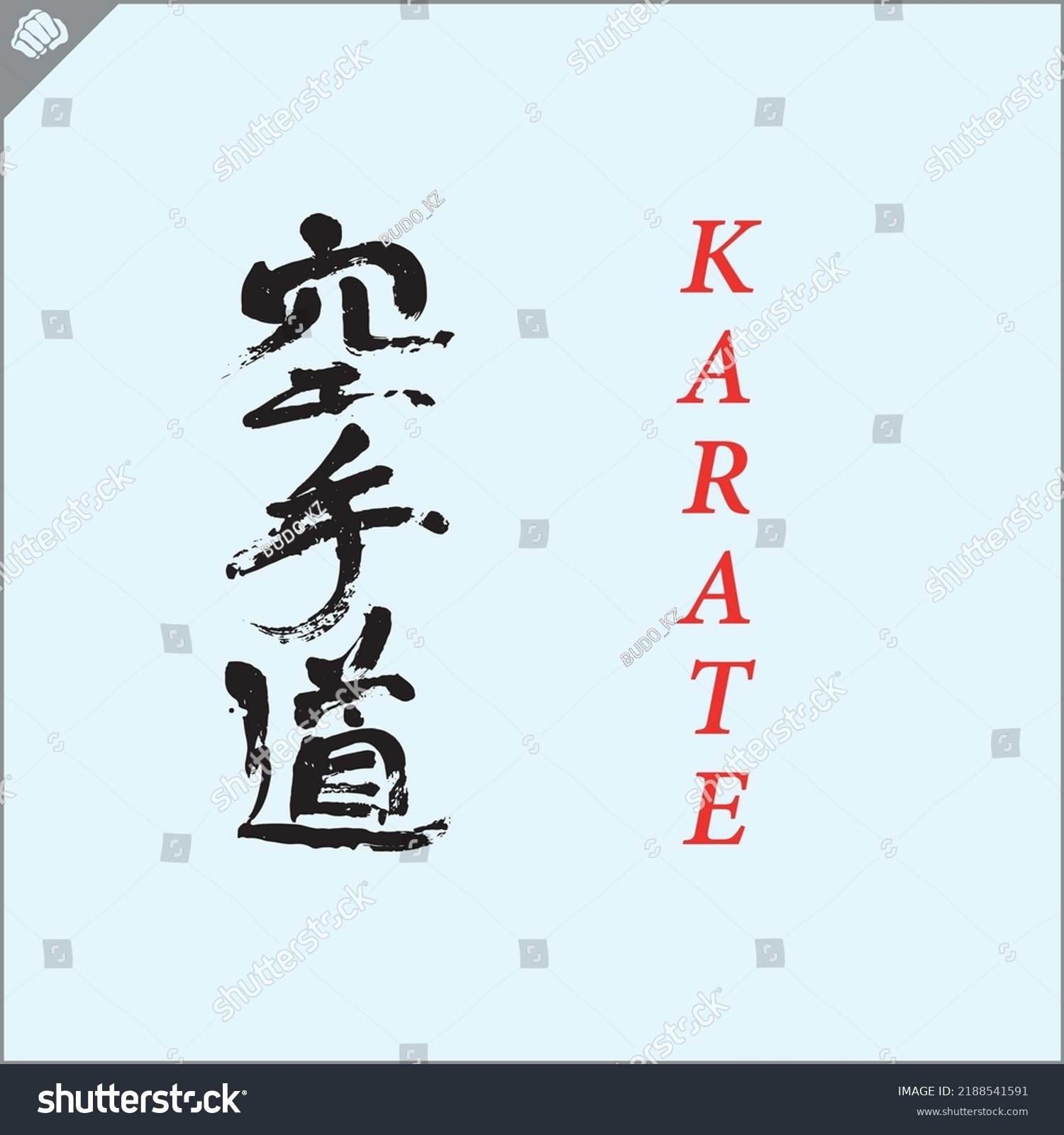 Kanji Hieroglyph Martial Arts Karate Translated Royalty Free Stock