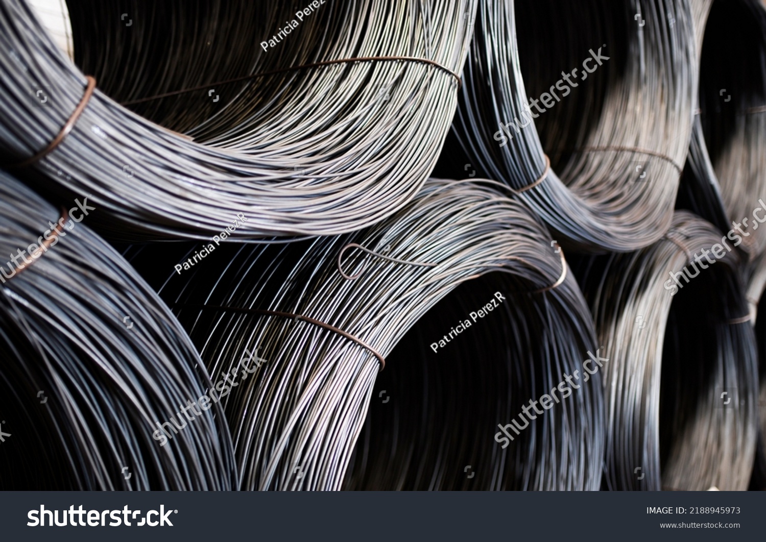 coils of iron or steel wire stacked in the metal industry. wire drawing annealing #2188945973