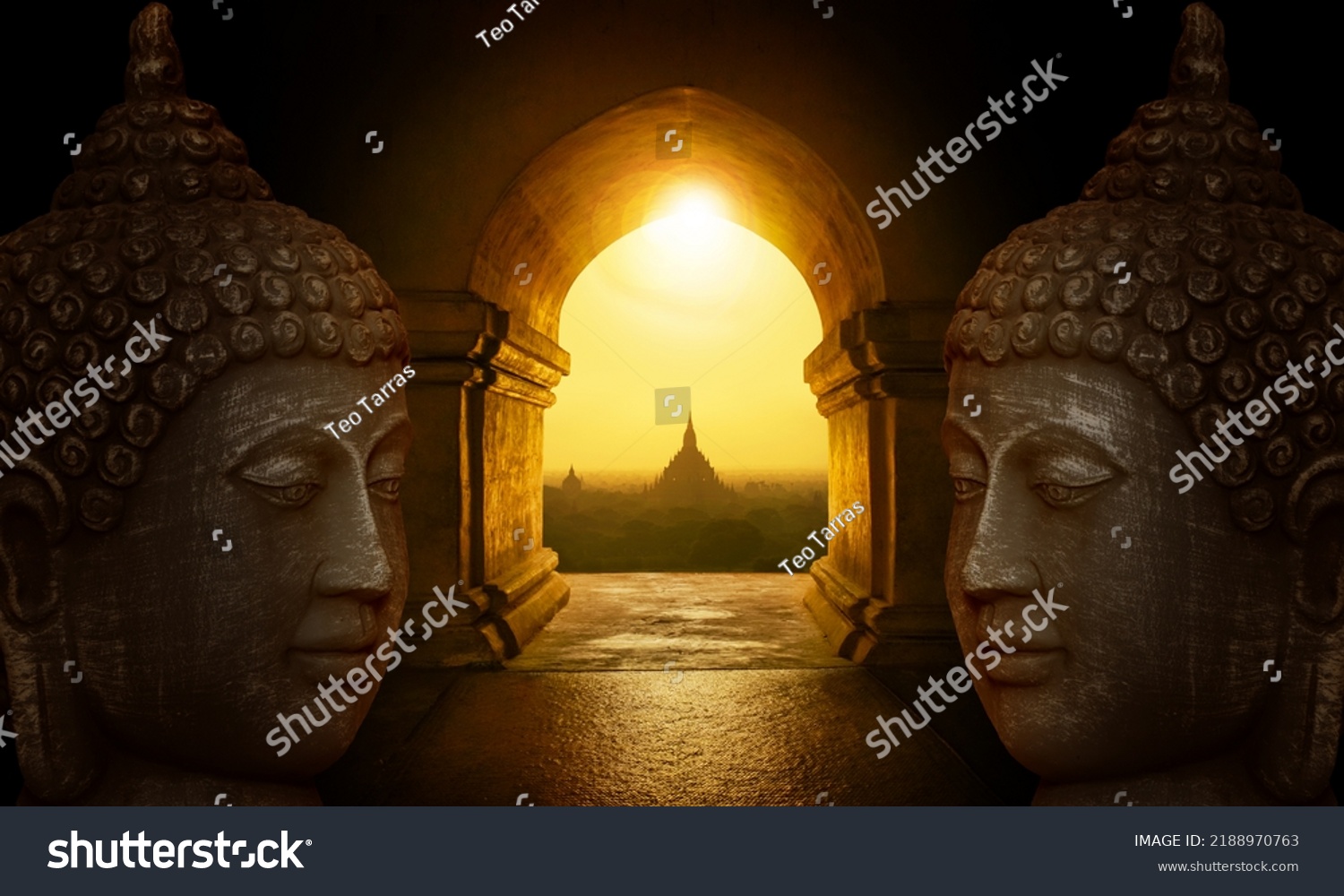 Buddha faces in the temple of Bagan #2188970763