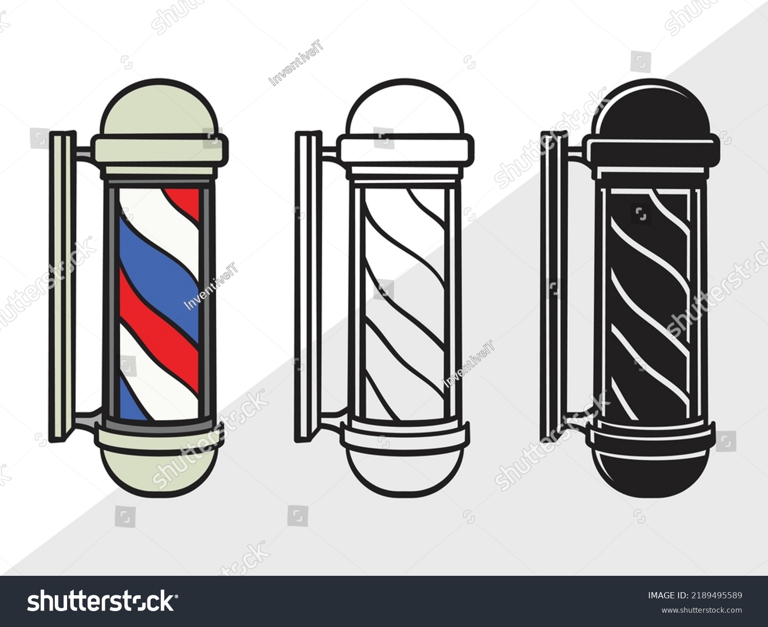 Barbers Pole Clipart SVG Printable Vector - Royalty Free Stock Vector ...