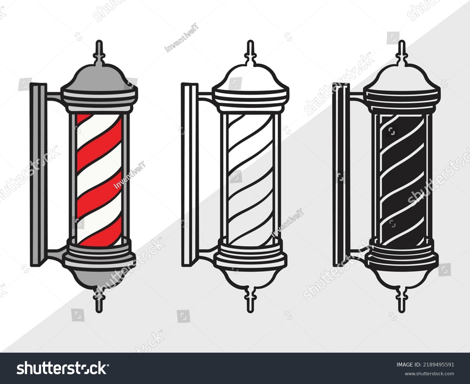 Barbers Pole Clipart SVG Printable Vector - Royalty Free Stock Vector ...