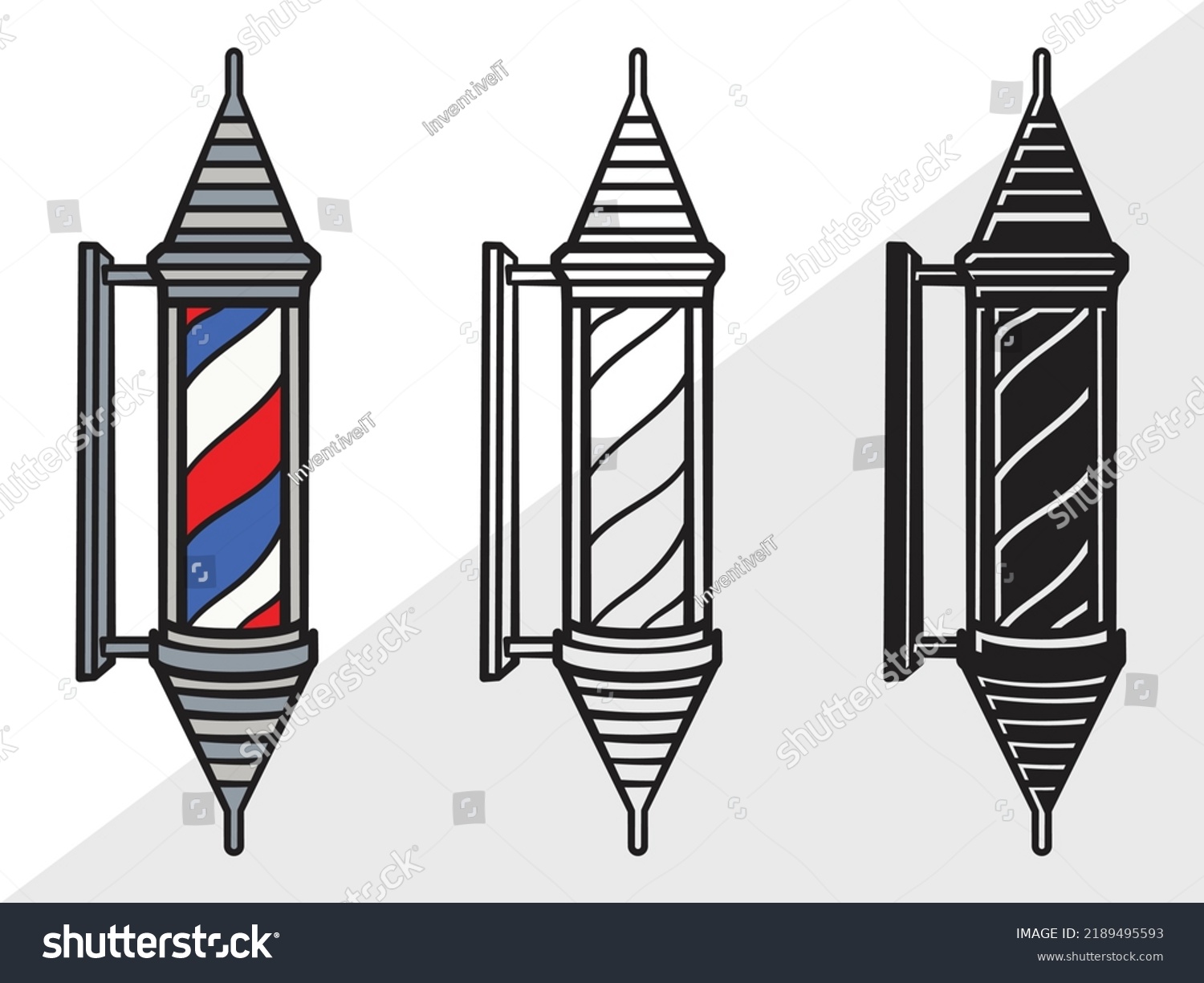 Barbers Pole Clipart SVG Printable Vector - Royalty Free Stock Vector ...