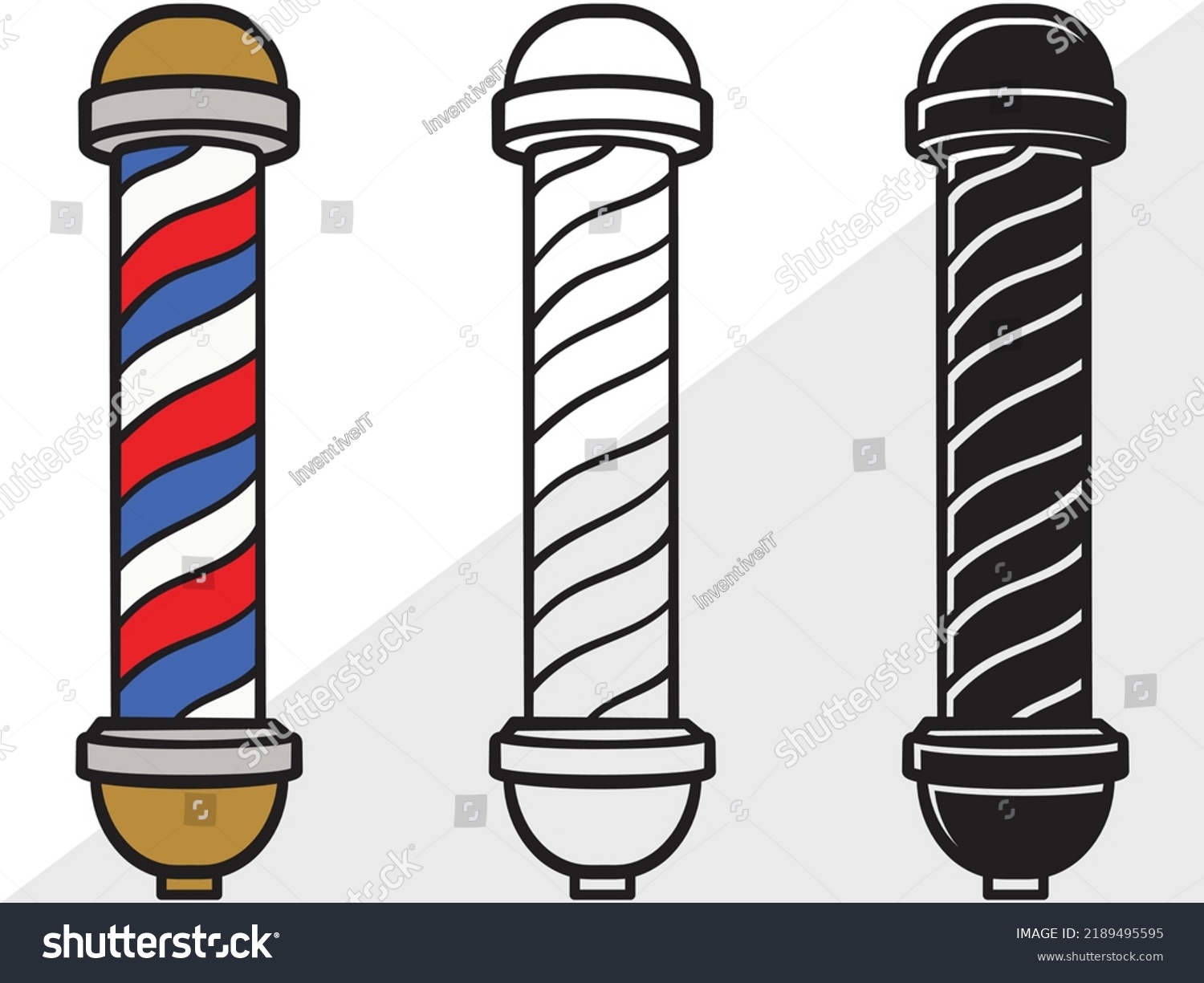 Barbers Pole Clipart SVG Printable Vector - Royalty Free Stock Vector ...