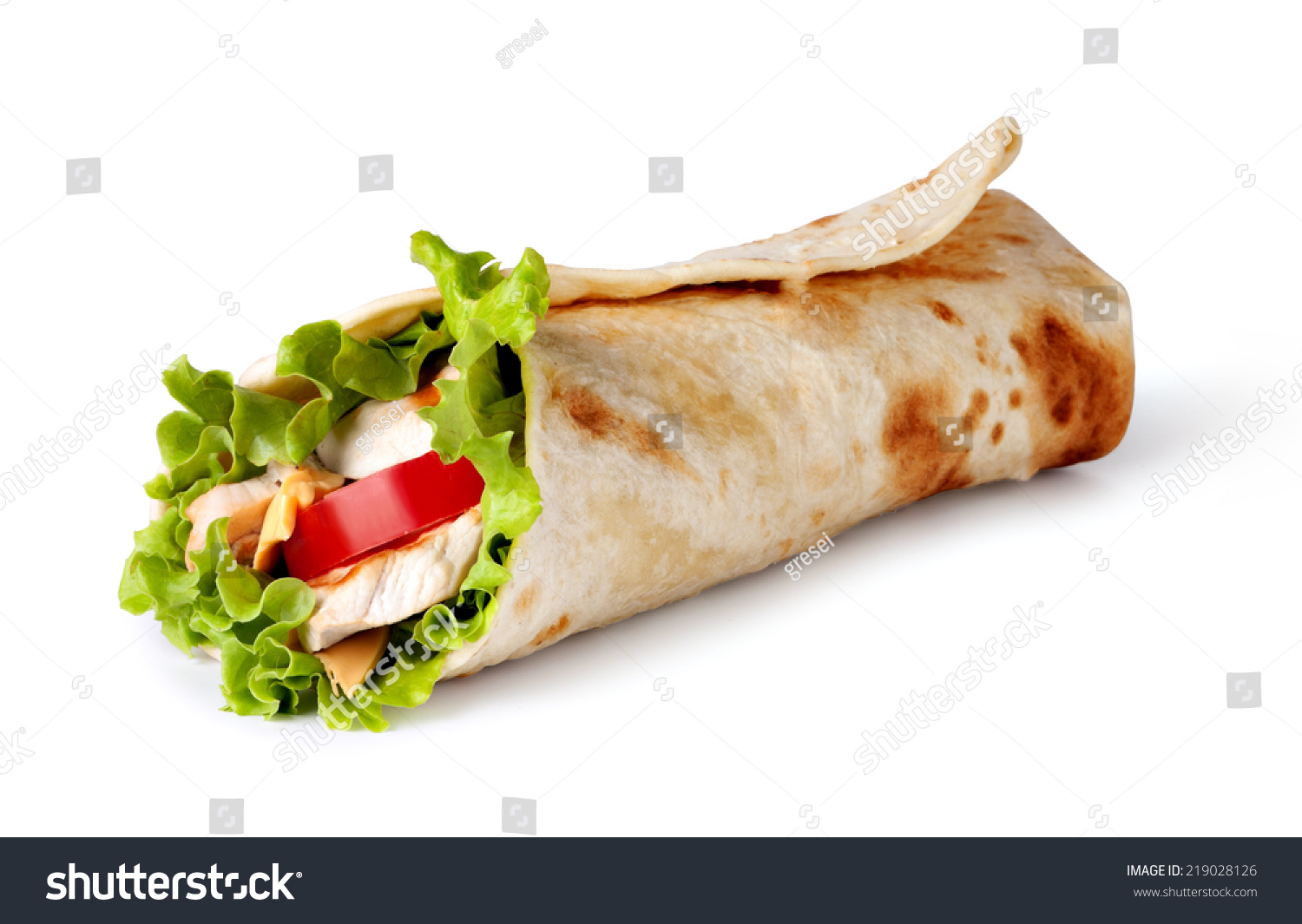 Chicken fajita wrap sandwich #219028126