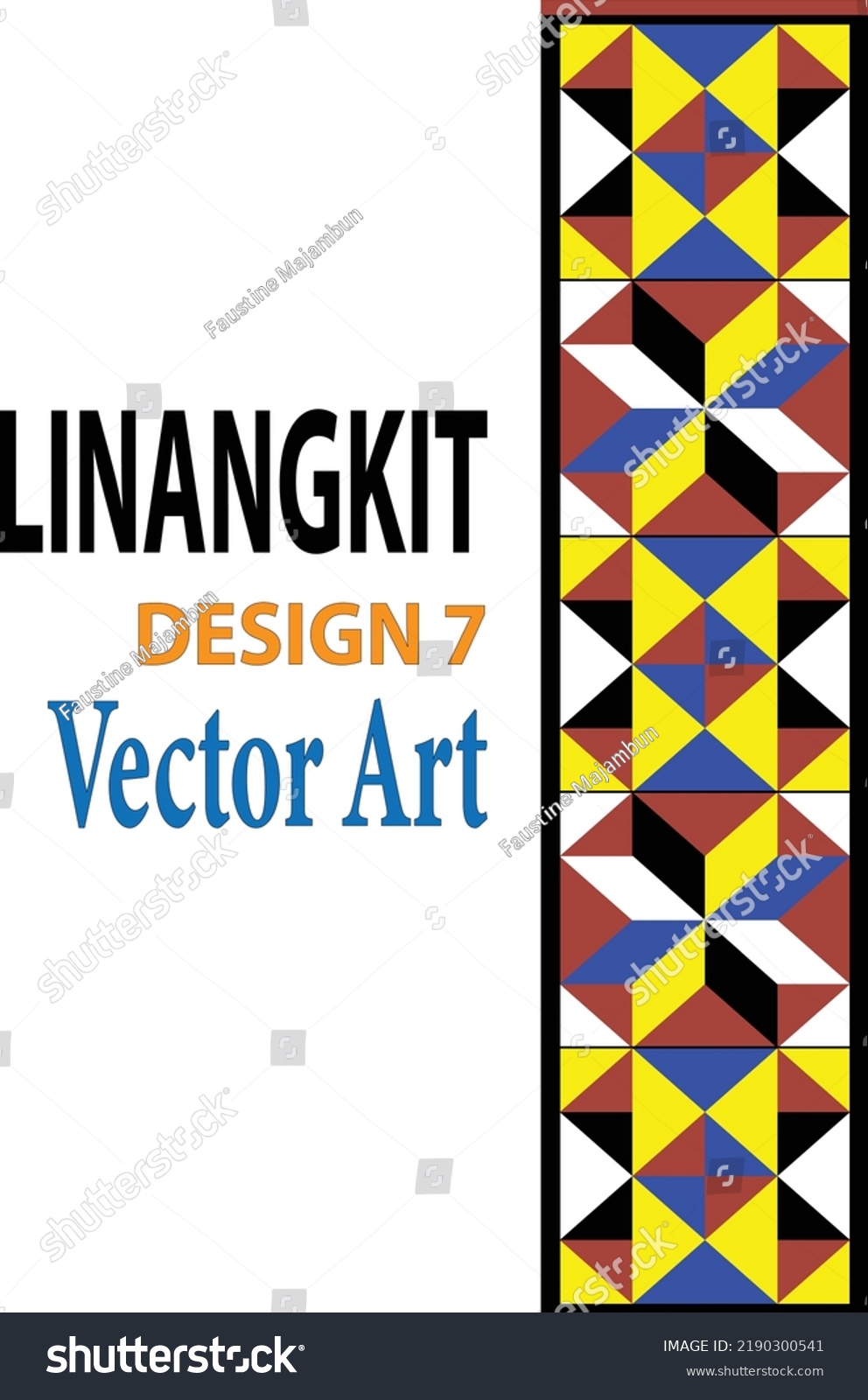 Linangkit is a traditional hand woven embroidery - Royalty Free Stock ...