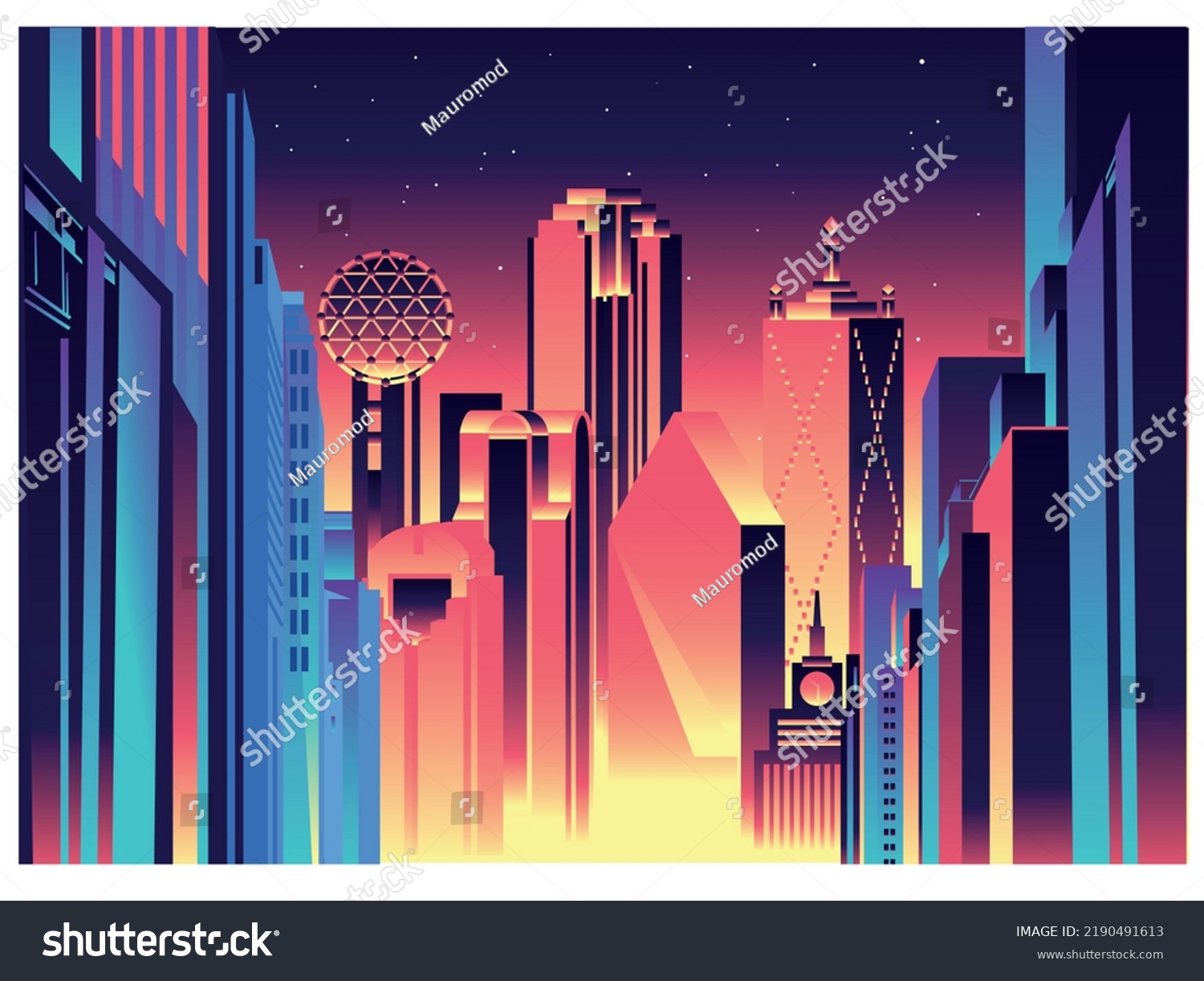 Dallas Texas skyline vector illustration - Royalty Free Stock Vector ...