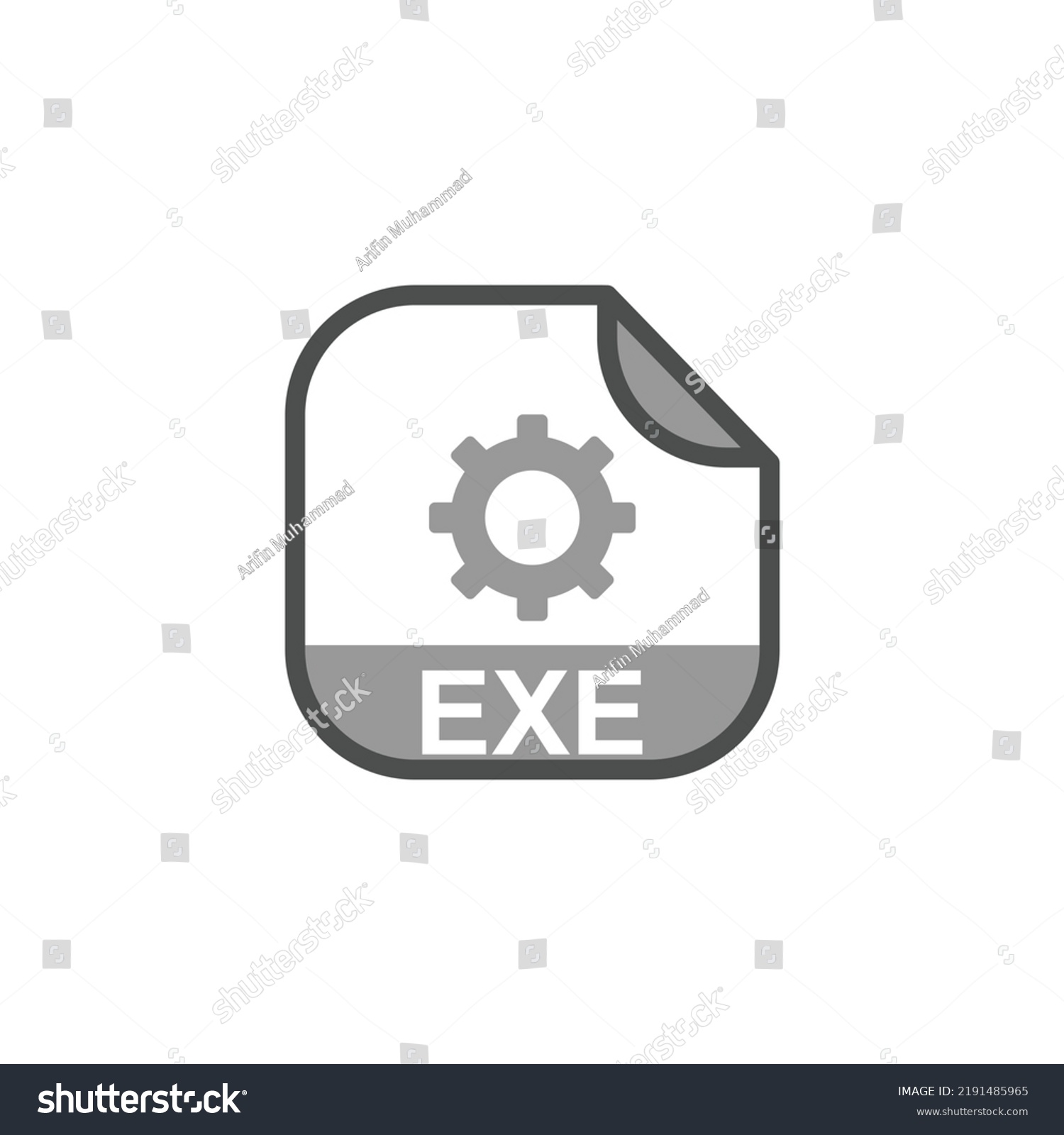 Exe File Extension Rounded Square Icon With Royalty Free Stock