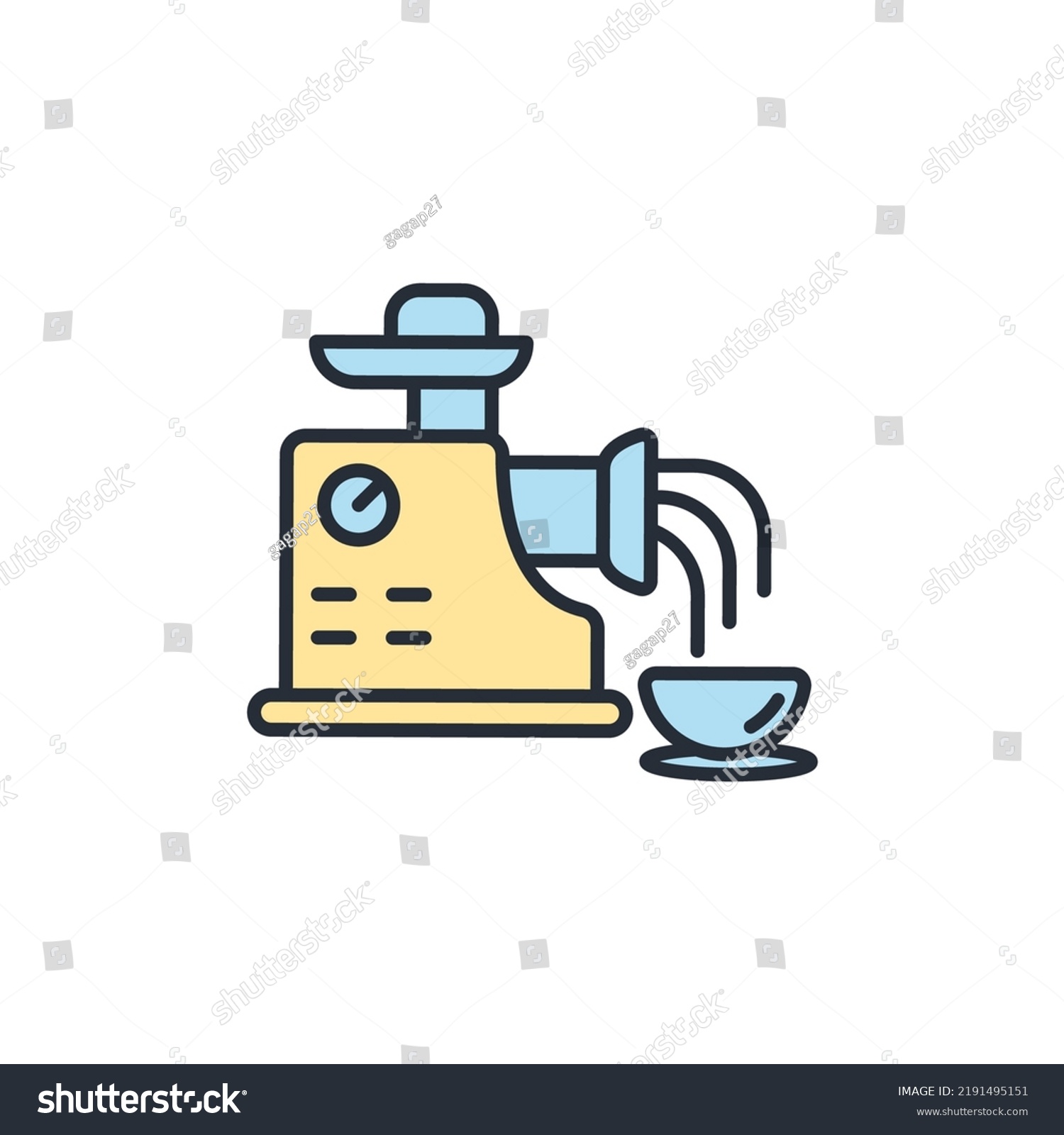 mincer icons symbol vector elements for Royalty Free Stock Vector