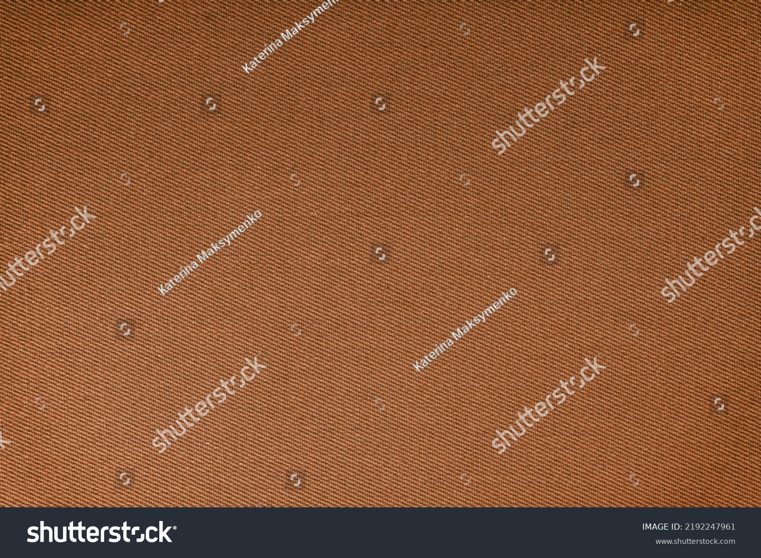 Texture of natural brown fabric or cloth. Fabric texture diagonal weave of natural cotton or linen textile material. Blue canvas background. Decorative fabric for curtain, furniture, walls, clothes #2192247961